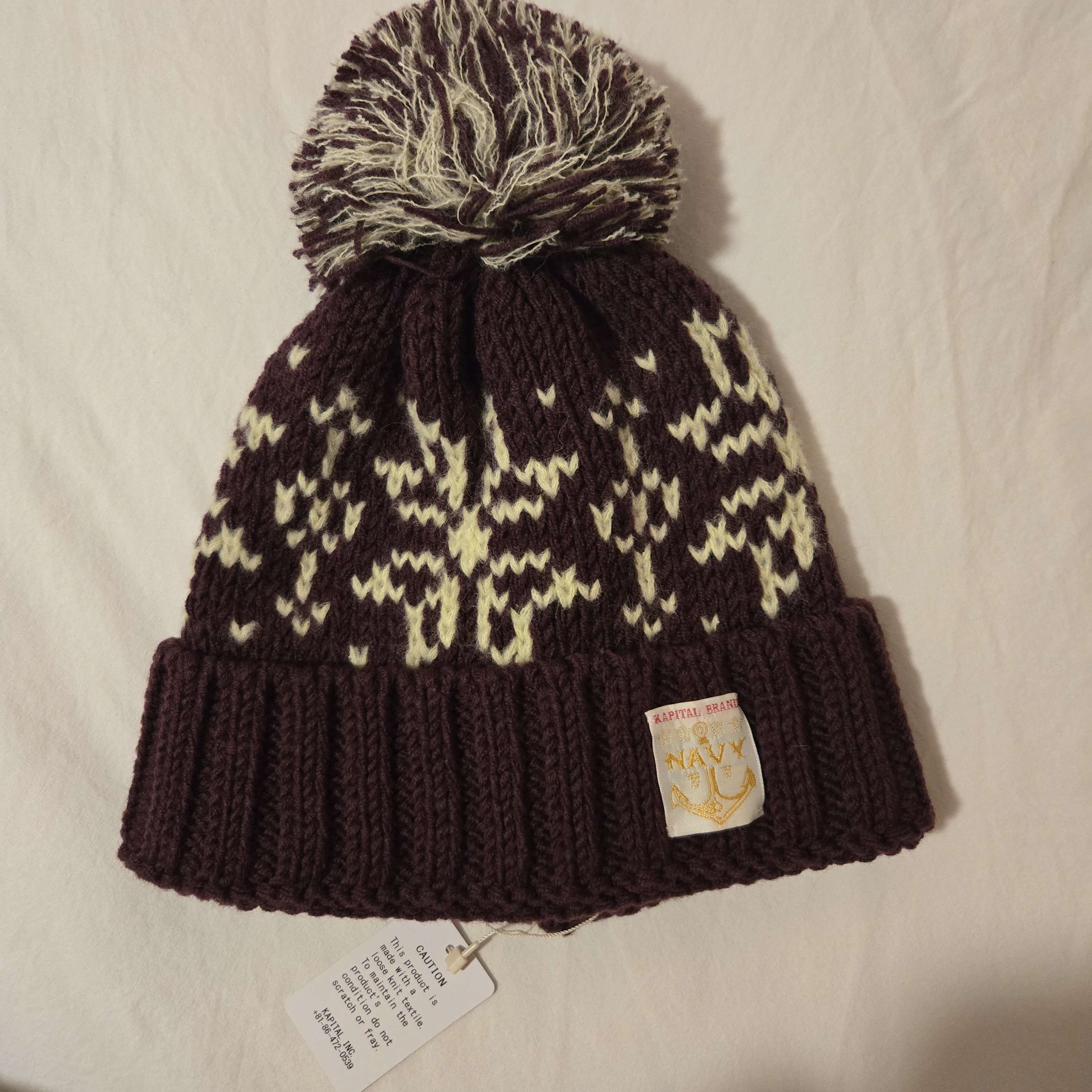 Kapital 3G Wool Snow Pattern Knit Beanie Size ONE SIZE - 1 Thumbnail