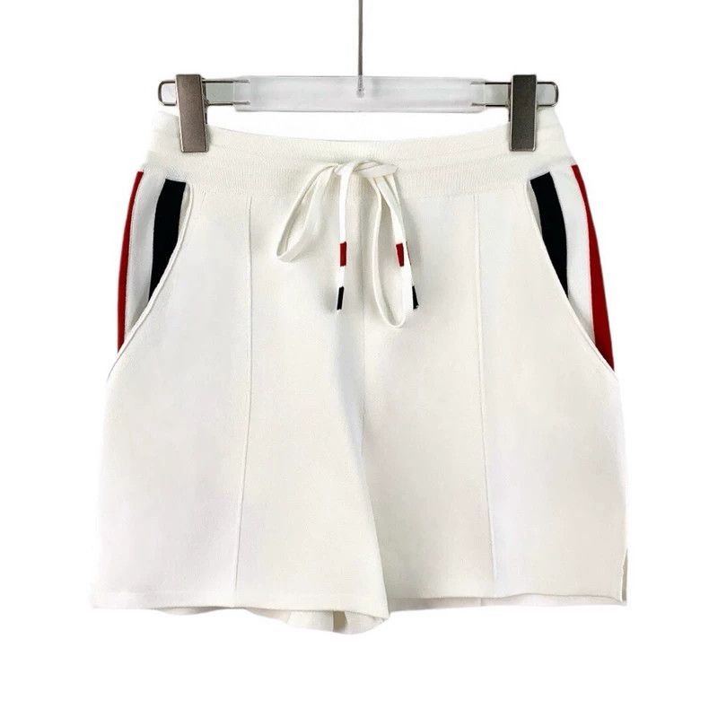Thom Browne Thom Browne White striped laced casual shorts Size US 38 / EU 54 - 1 Thumbnail