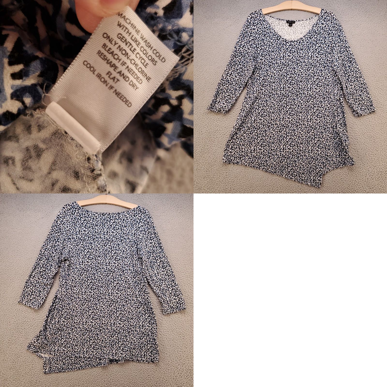 J. Jill VINTAGEJill Tunic Womens Size Medium Geometric Pattern Asymmetric Bottom Hem Size 32" / US 10 / IT 46 - 8 Thumbnail