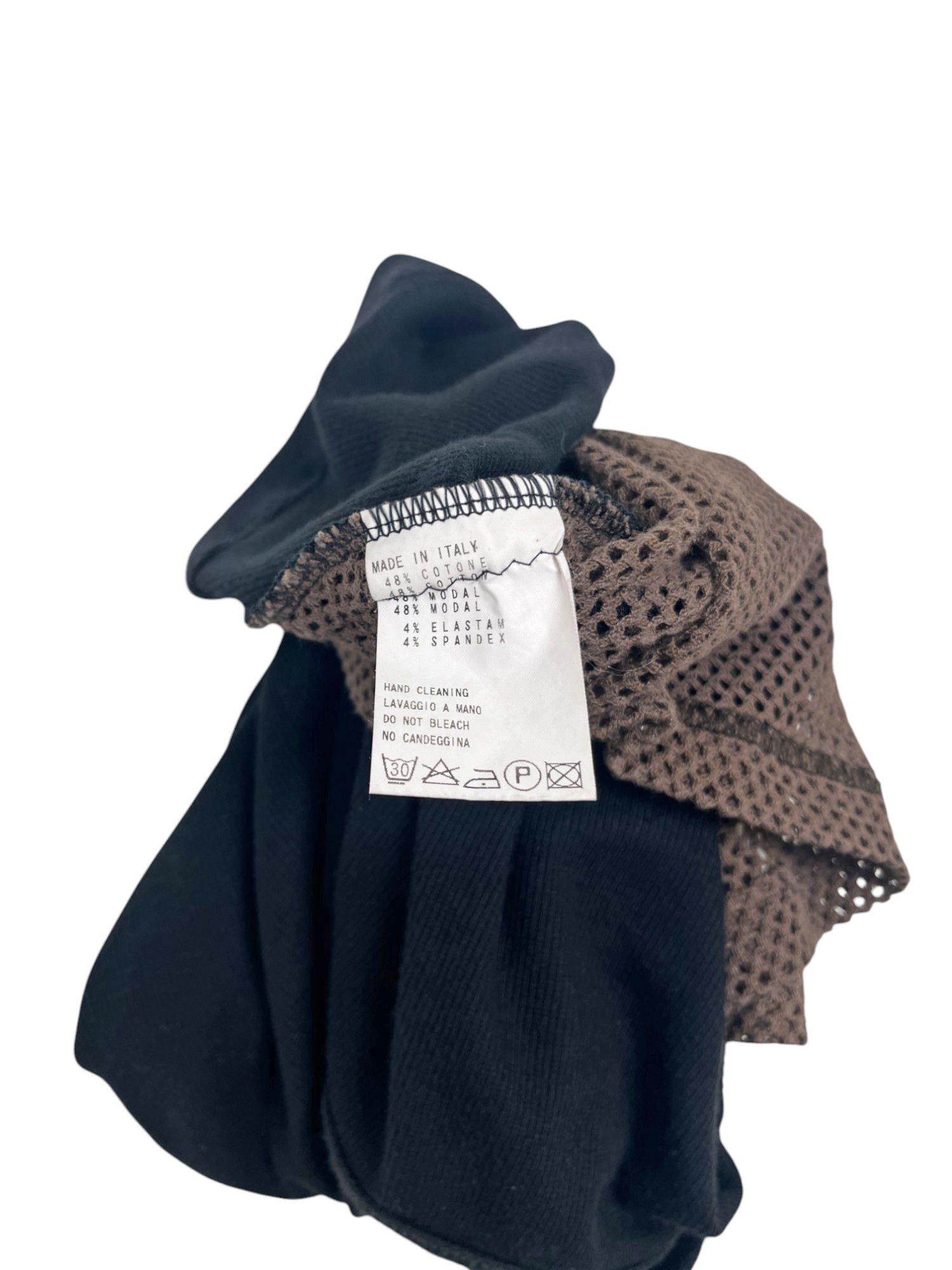 Dirk Bikkembergs S/S 2004 Double Layered Honeycomb Black Top Size L / US 10 / IT 46 - 8 Thumbnail