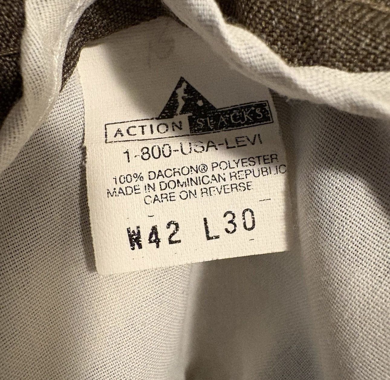 Levi's Vintage Clothing Vtg 70s Levi Action Slack Pant Men’s 41x30 Brown Polyester Size US 41 - 6 Thumbnail