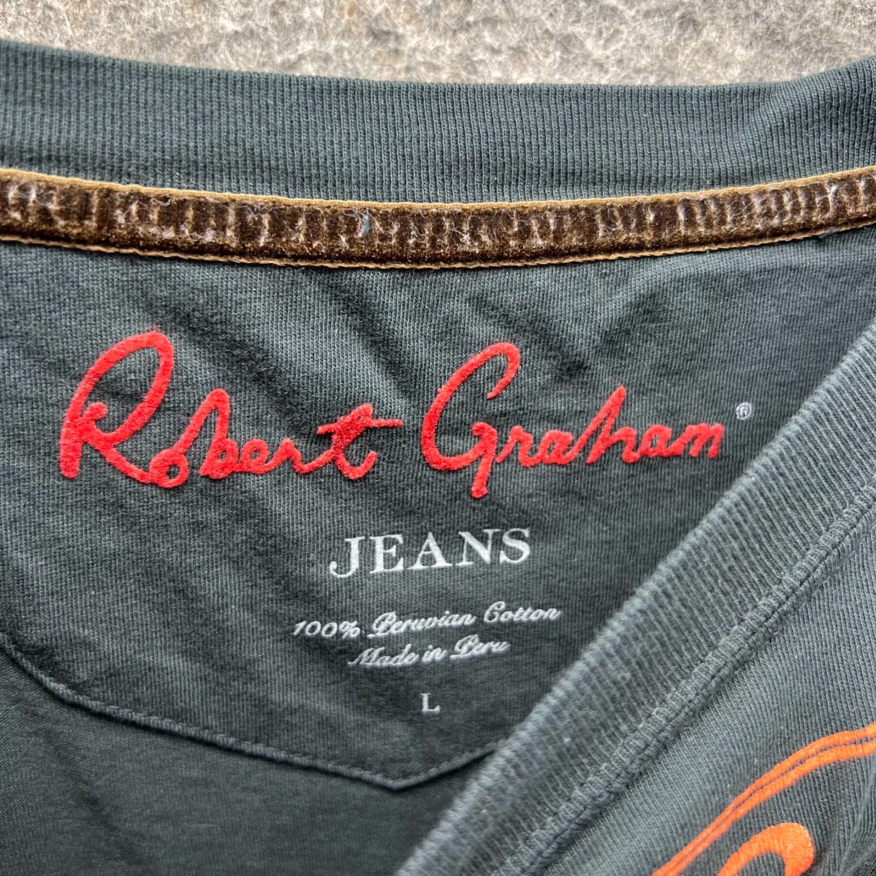 Robert Graham Robert Graham Shirt Men L Gray Crewneck Brain Print Tee Short Sleeve T-Shirt Casual Logo All Seasons Vintage No Size US L / EU 52-54 / 3 - 7 Thumbnail
