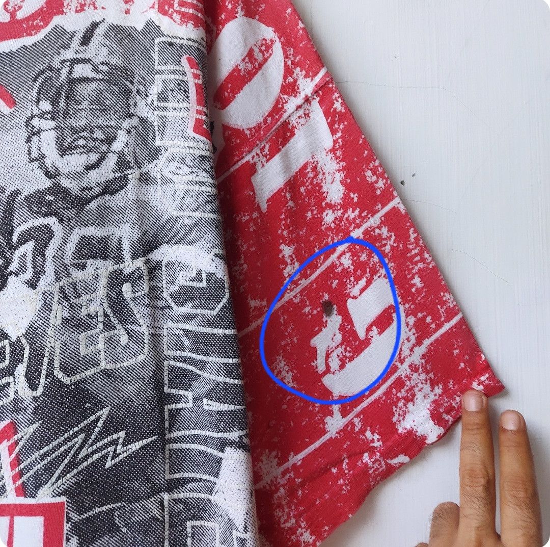 Vintage Vintage 90s End Zone Drive Allover Print Tshirt Size US XL / EU 56 / 4 - 7 Thumbnail