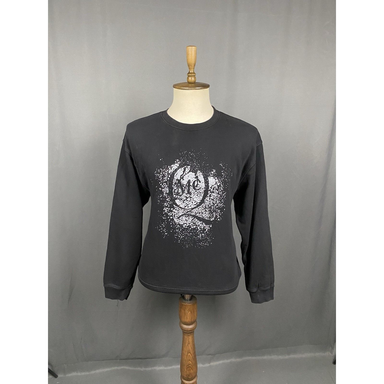 Alexander McQueen Alexander McQueen Big Logo Men's Black Crewneck Sweater Size Size US L / EU 52-54 / 3 - 3 Thumbnail