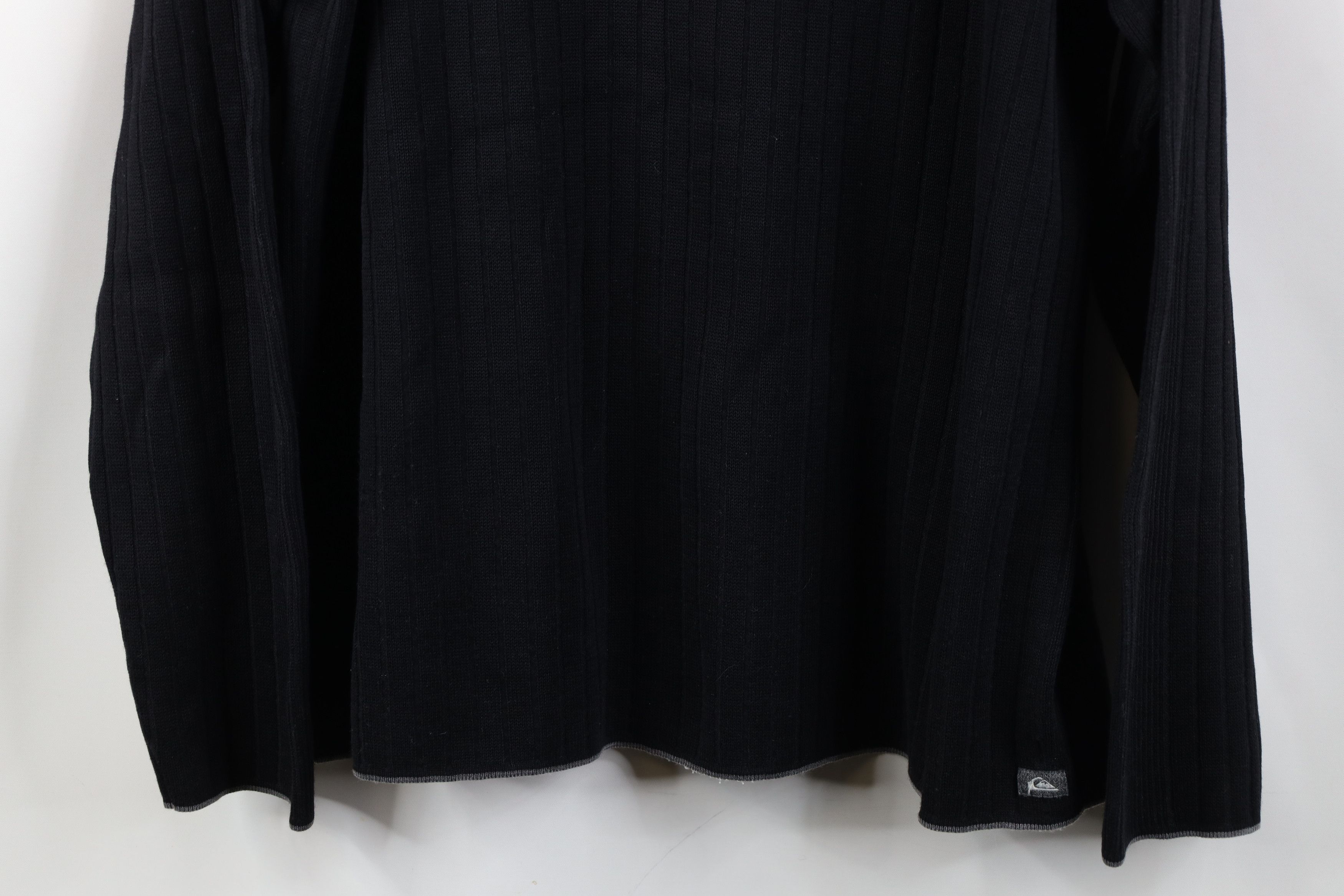 Quiksilver Vintage 90s Y2K Quiksilver Surfing Knit V-Neck Sweater Black Size US L / EU 52-54 / 3 - 3 Thumbnail