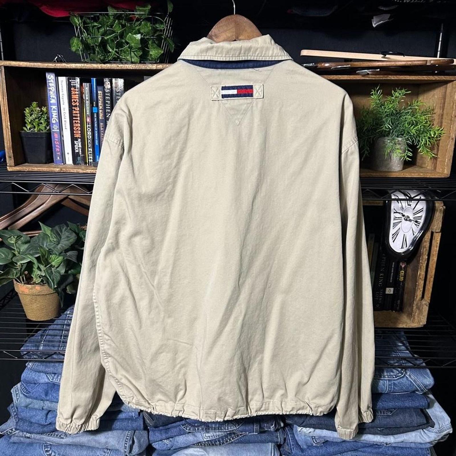 Tommy Hilfiger Vintage 90s Tommy Hilfiger Tan Bomber Jacket Mens Large Coat Size US L / EU 52-54 / 3 - 2 Thumbnail