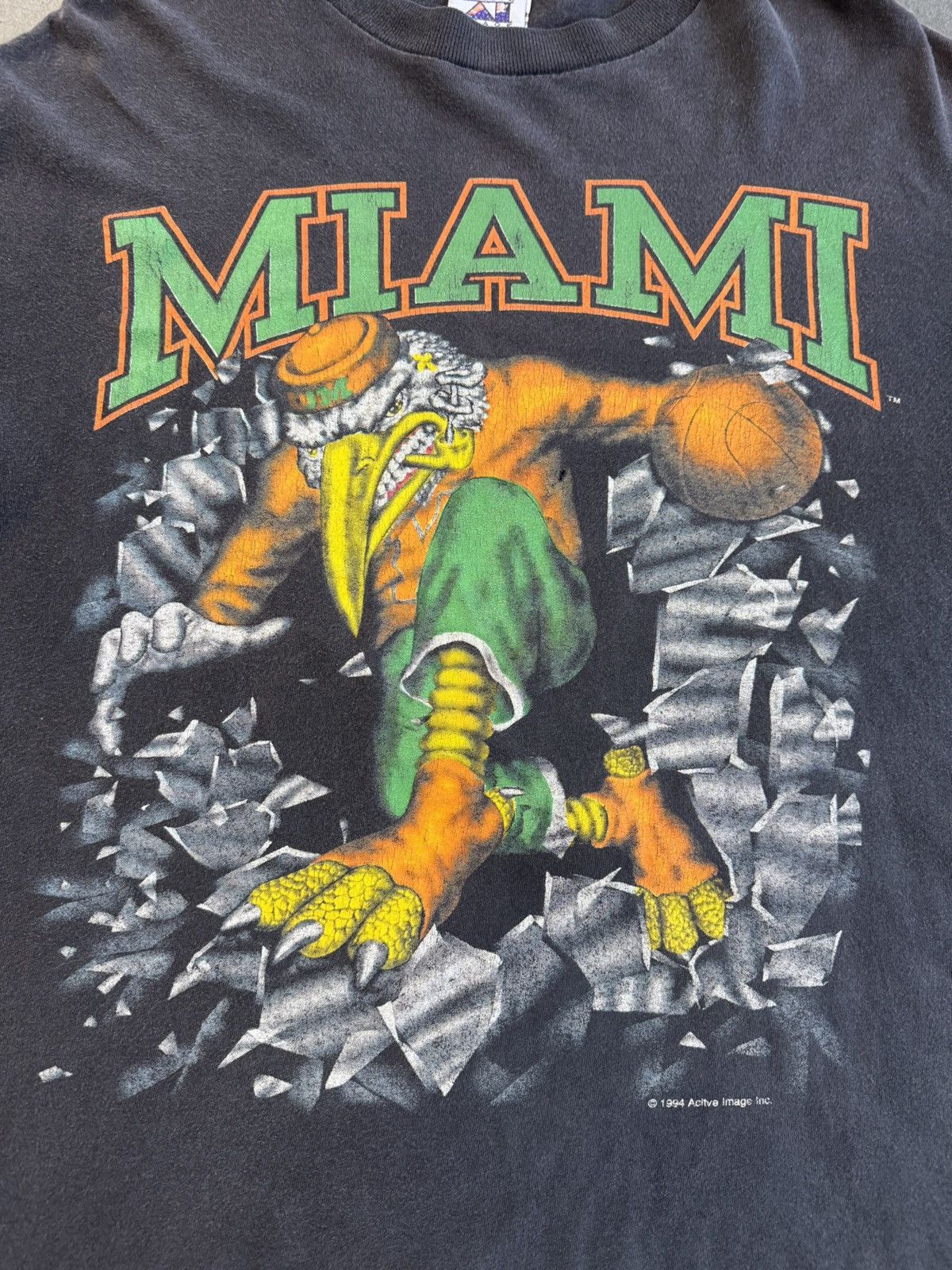 Other 1994 Vintage Miami Hurricanes Sebastian Crossing Over Tee Size US XL / EU 56 / 4 - 4 Thumbnail