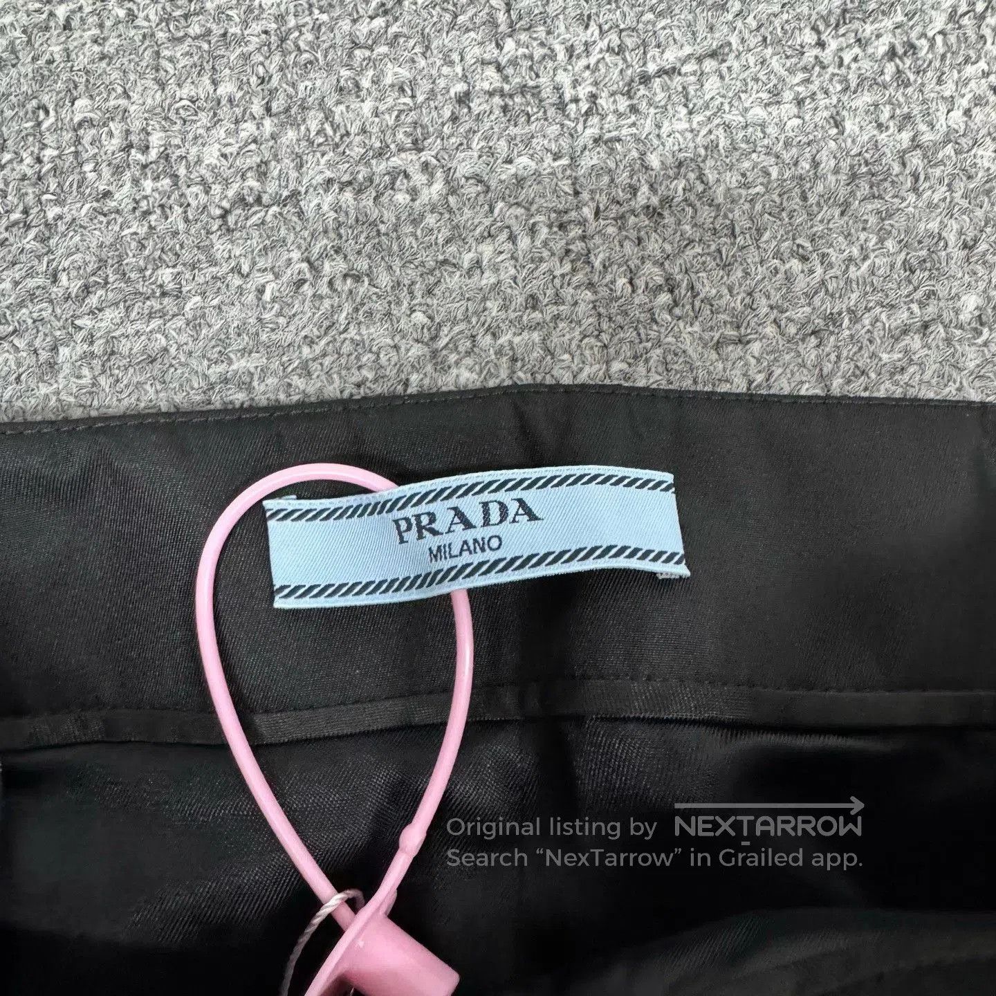 Prada Prada Gold Triangle Recycled Nylon Skirt. Size 39" - 6 Thumbnail