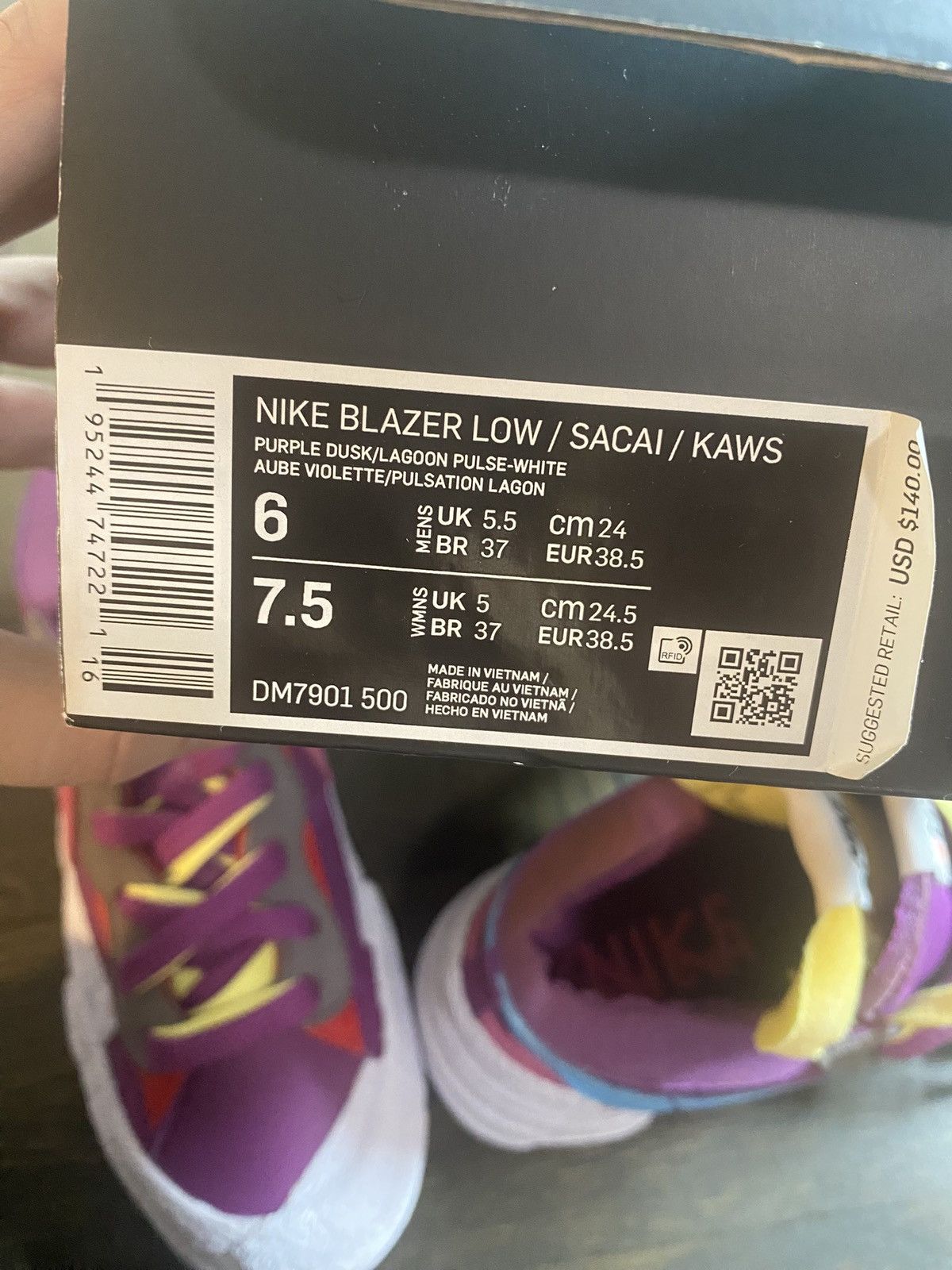 Kaws × Nike × Sacai Nike x sacai x kaws blazer low Size US 6 / EU 39 - 10 Thumbnail
