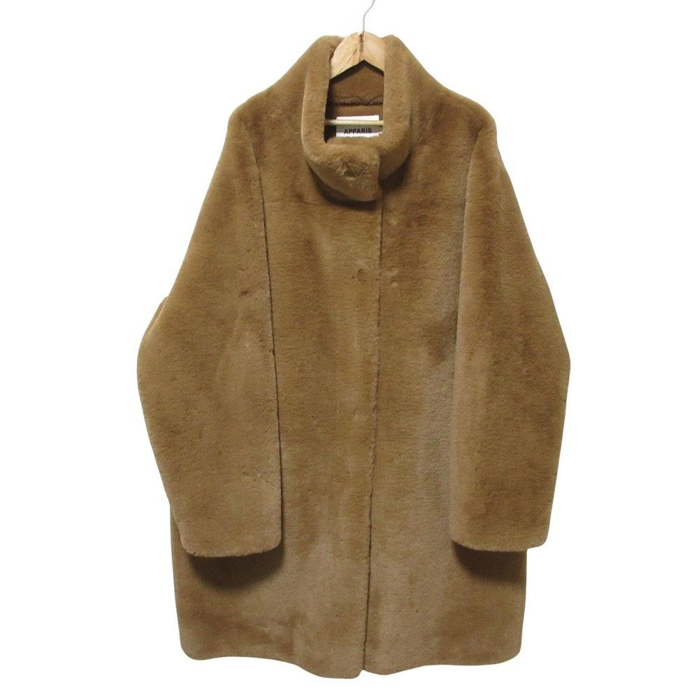 Other Other Apparis Stand Collar Faux Fur Coat Fur Outerwear DUTY FREE for USA Size ONE SIZE - 1 Thumbnail
