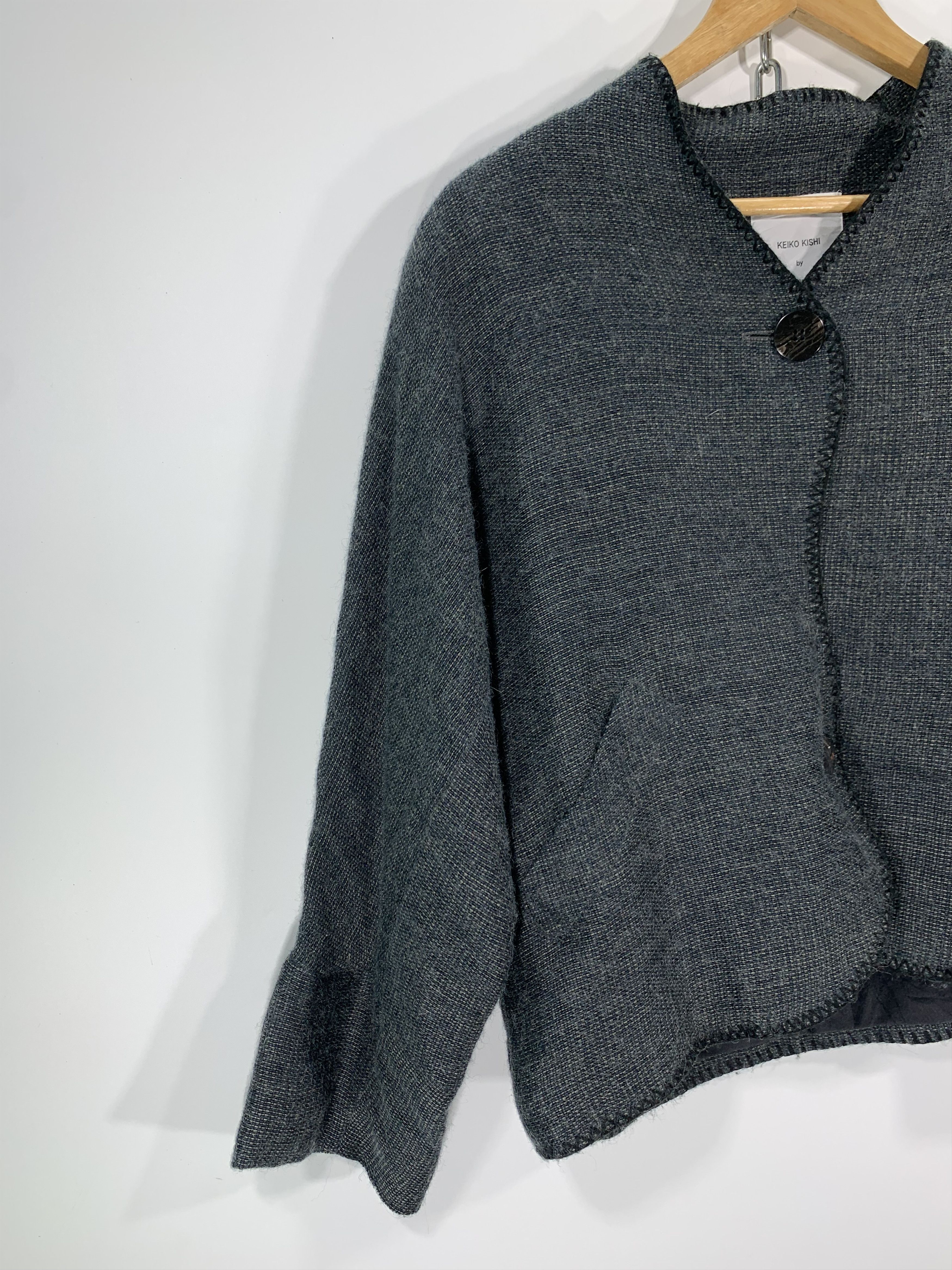 Designer × Japanese Brand ⚡️Keiko Kishi BY Nosh Cropped Woolhair Cardigan Size US M / EU 48-50 / 2 - 3 Thumbnail