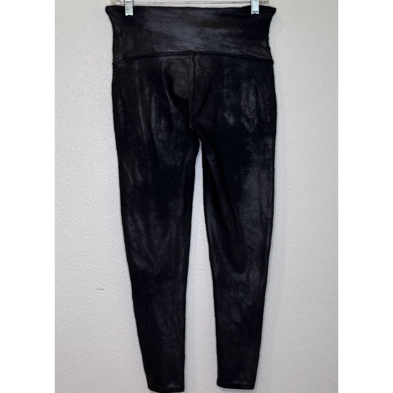 Spanx Spanx Faux Leather Leggings Womens XL Petite Black High Rise Waist Stretch Inseam 26 Size 40" / US 18 - 5 Thumbnail