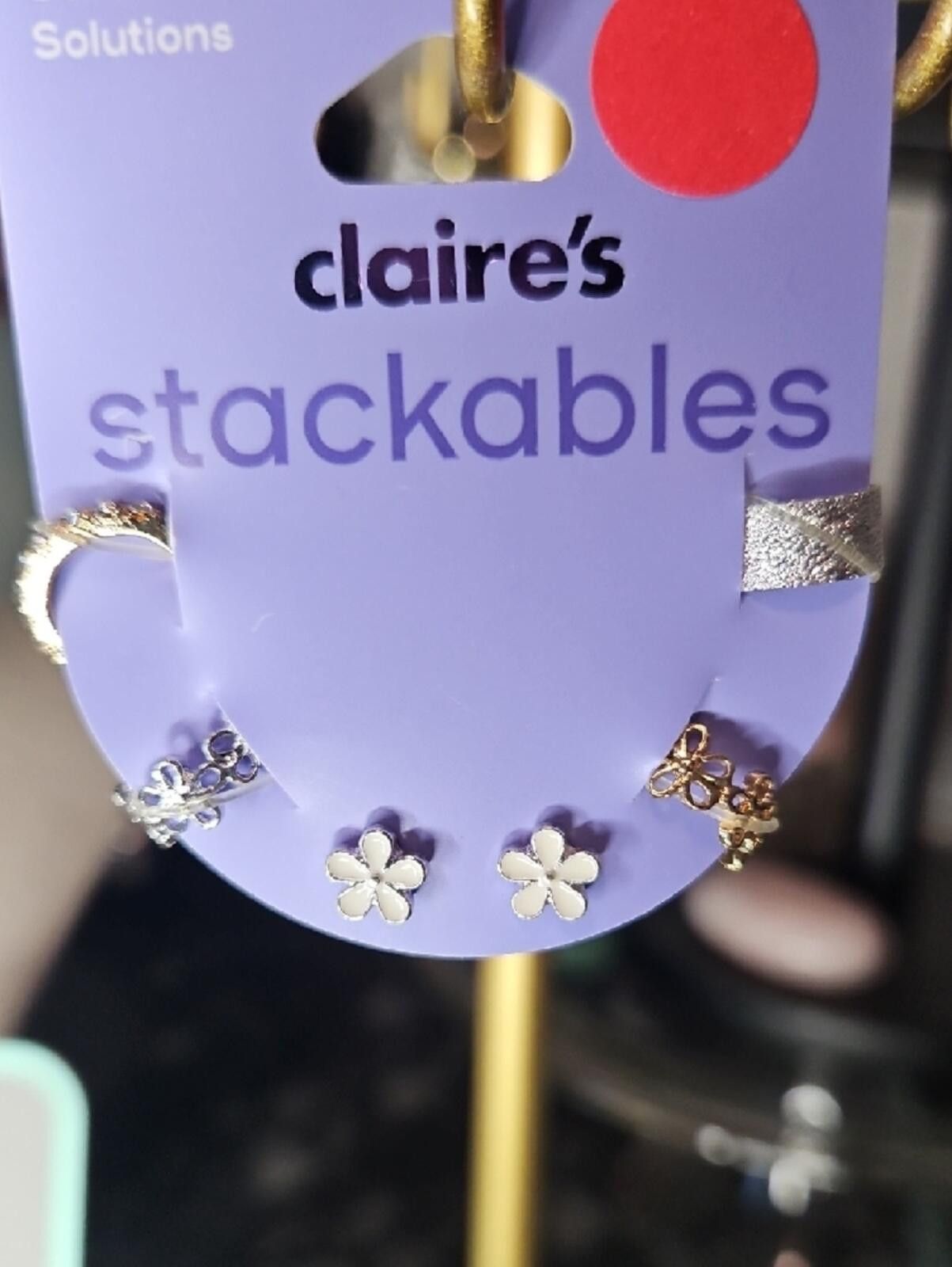 Other Claire's Gold and Navy Stackable Earring Set - 2 sets Size ONE SIZE - 5 Thumbnail