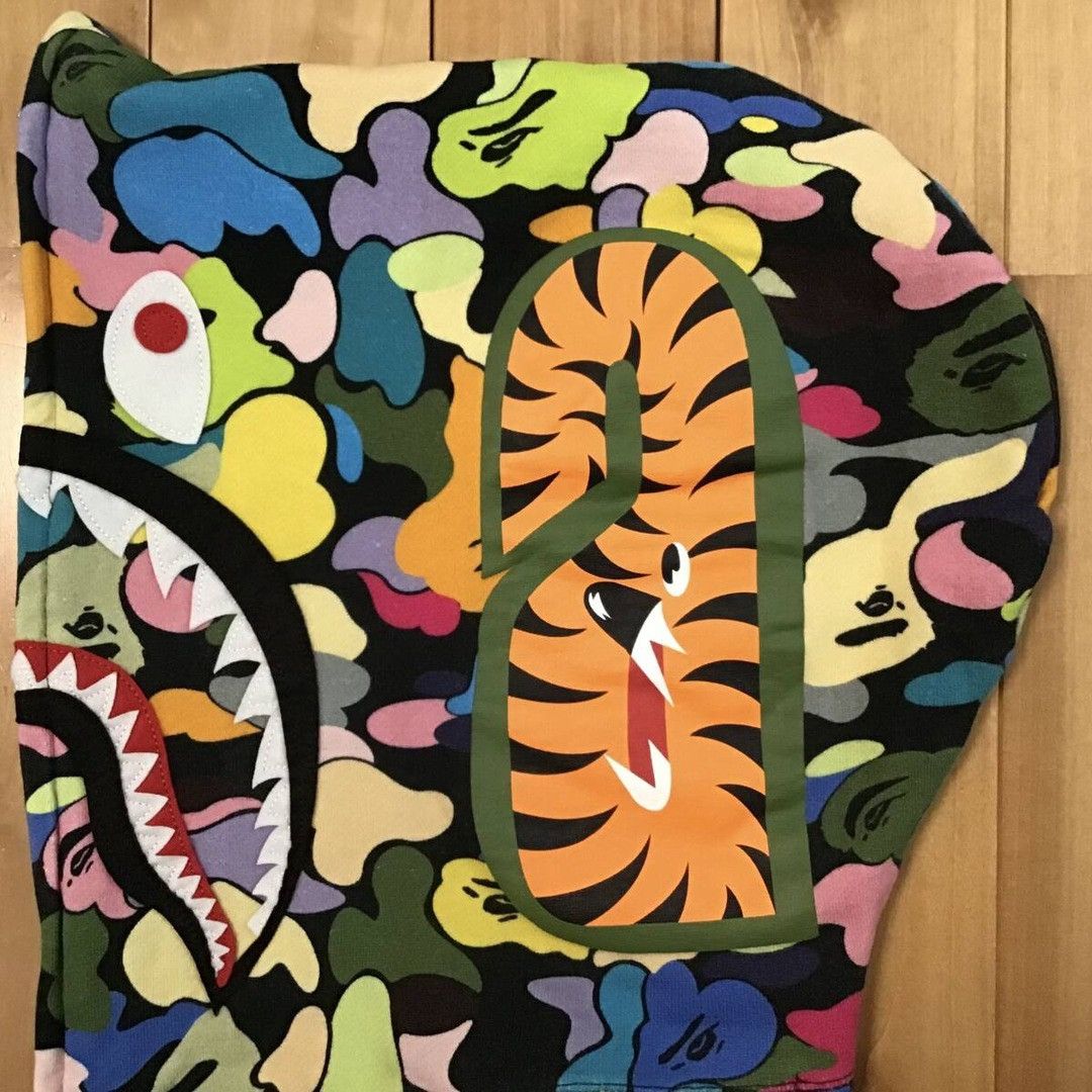 Bape BAPE Multi camo WGM shark full zip hoodie a bathing ape Size US XL / EU 56 / 4 - 5 Thumbnail
