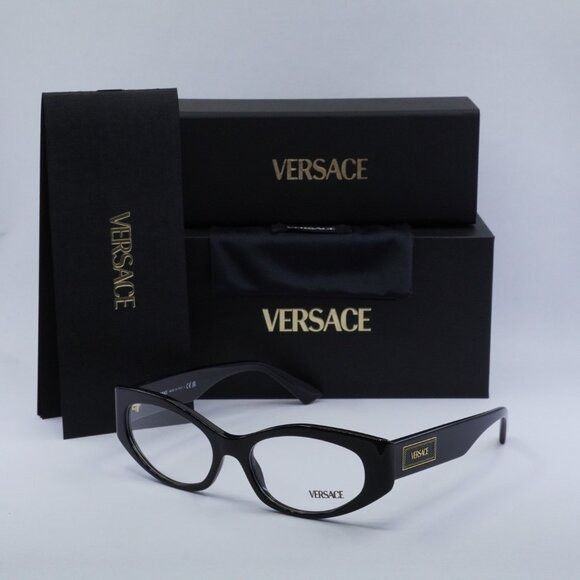 🕶️ New Versace VE3369 GB1 53mm Eyeglasses - Black Frame