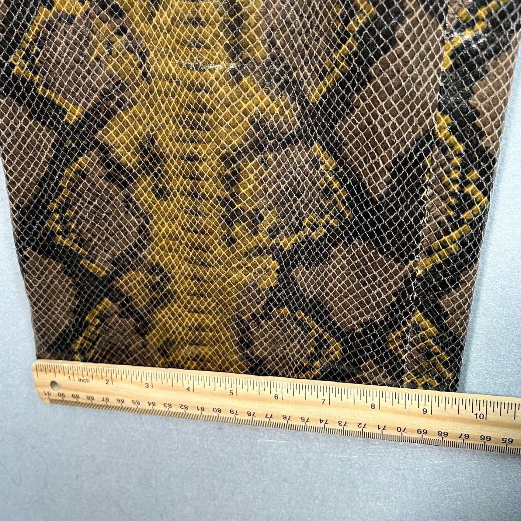 Zara VINTAGE Zara Snakeskin Wide Leg Pants Womens Small Brown High Rise Straight Fit Size 28" / US 6 / IT 42 - 6 Thumbnail