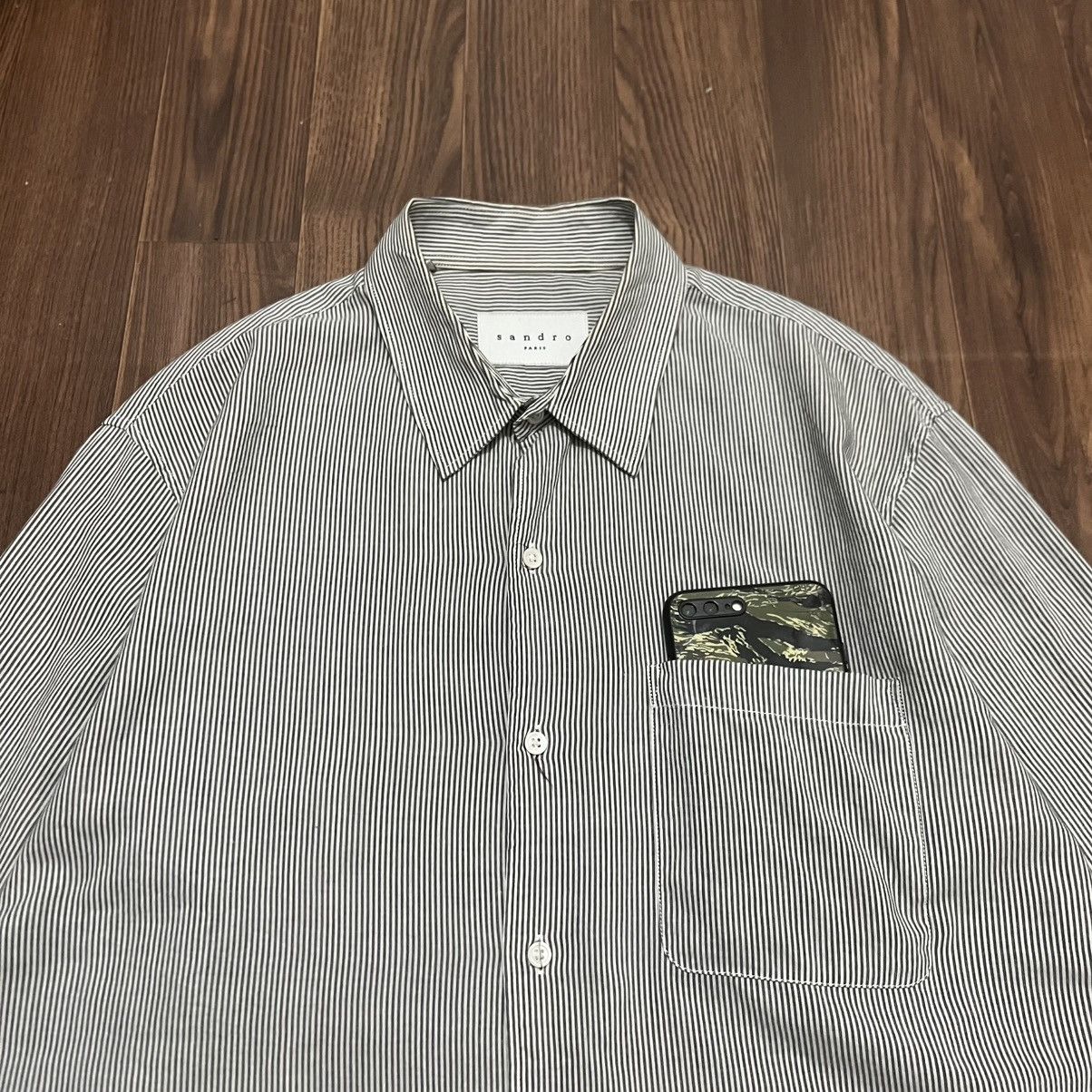 Sandro Sandro Paris Pocket Shirt Striped Size US L / EU 52-54 / 3 - 3 Thumbnail