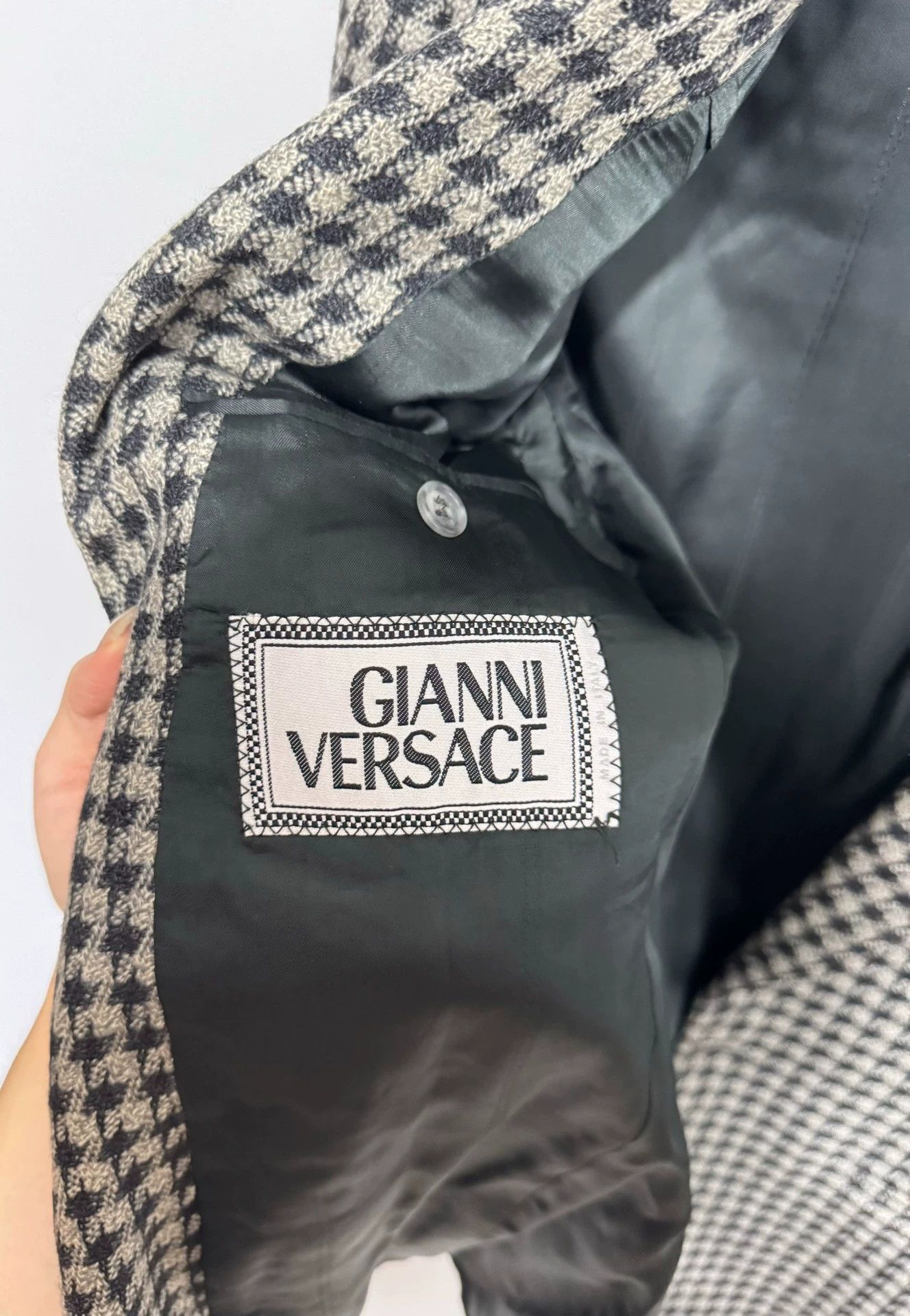 Versace Versace Houndstooth Tweed Blazer 48 Size 48S - 6 Thumbnail