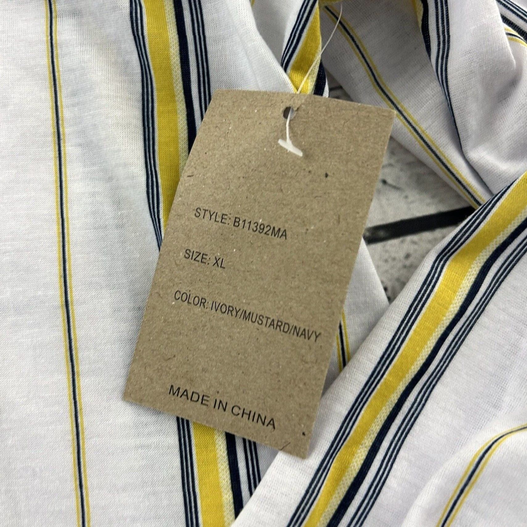 Vintage Eden & Olivia Striped Long Sleeve Button-Up Shirt Womens 2XL White Yellow Size XXL / US 16-18 / IT 52-54 - 4 Thumbnail