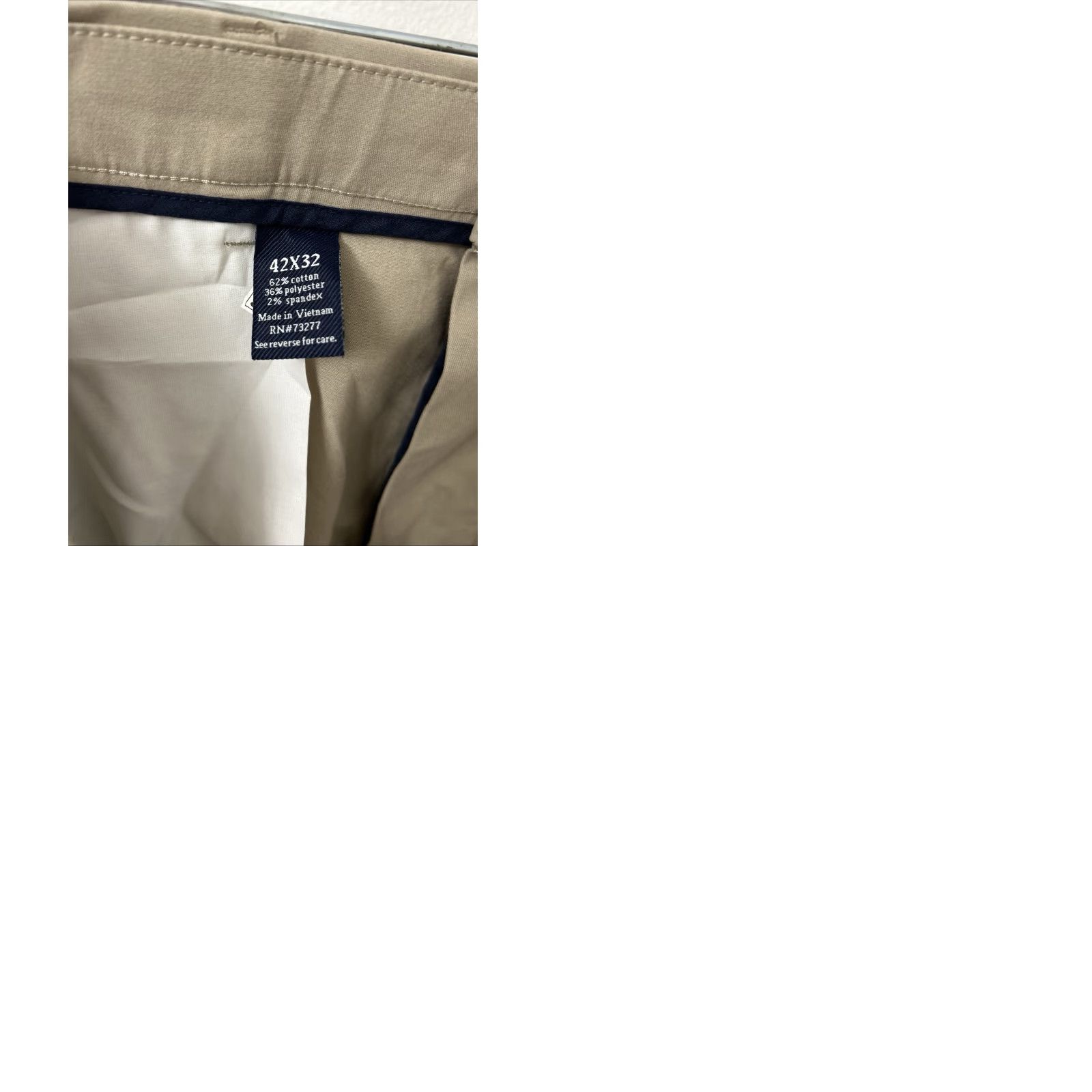Croft & Barrow VINTAGE Croft & Barrow Pants Mens 42x32 Brown Khaki Relaxed Fit Flat Front YKK Trousers Size US 42 / EU 58 - 9 Thumbnail