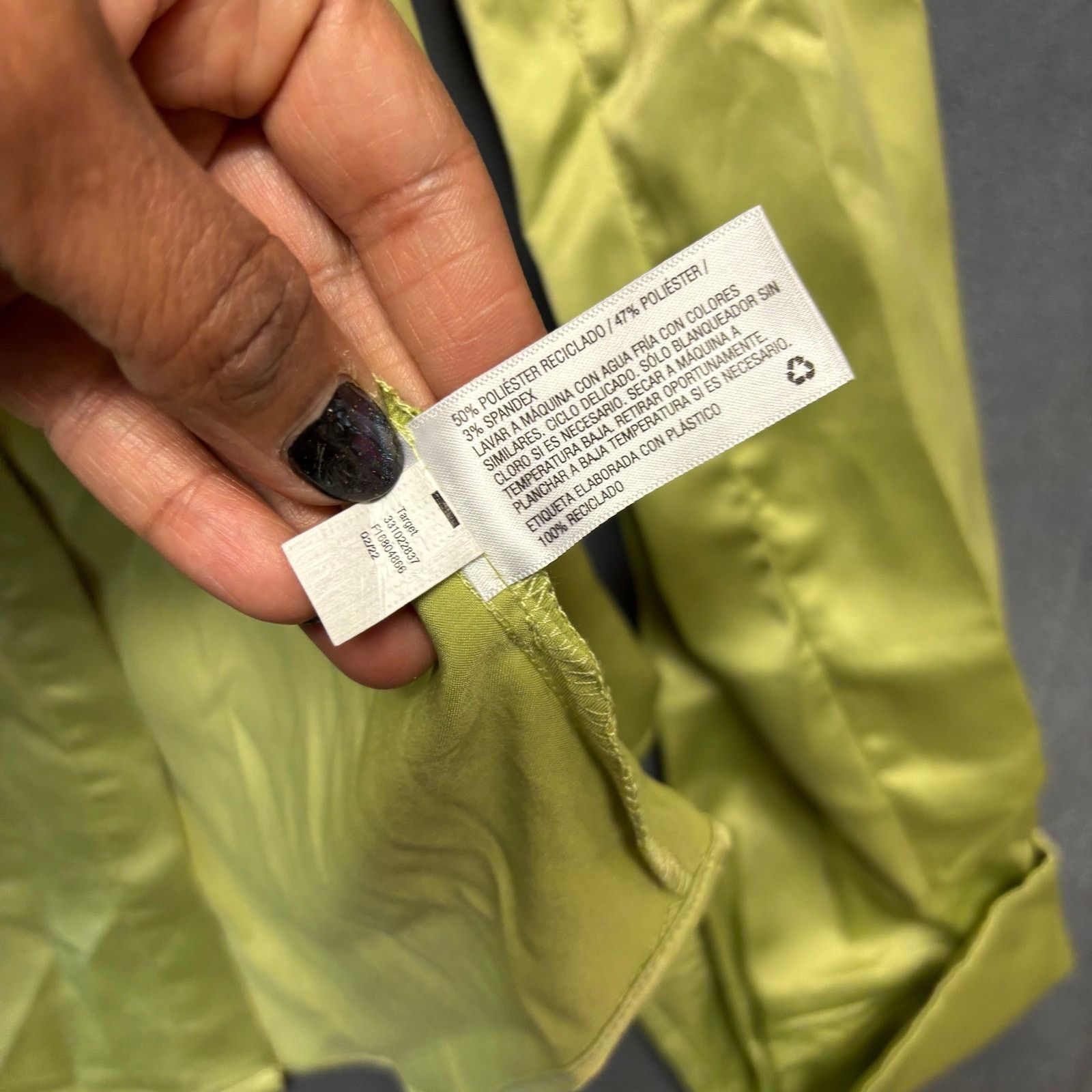 Other Wild Fable Satin Button Down Lime Green Blouse Size Small Size S / US 4 / IT 40 - 8 Thumbnail