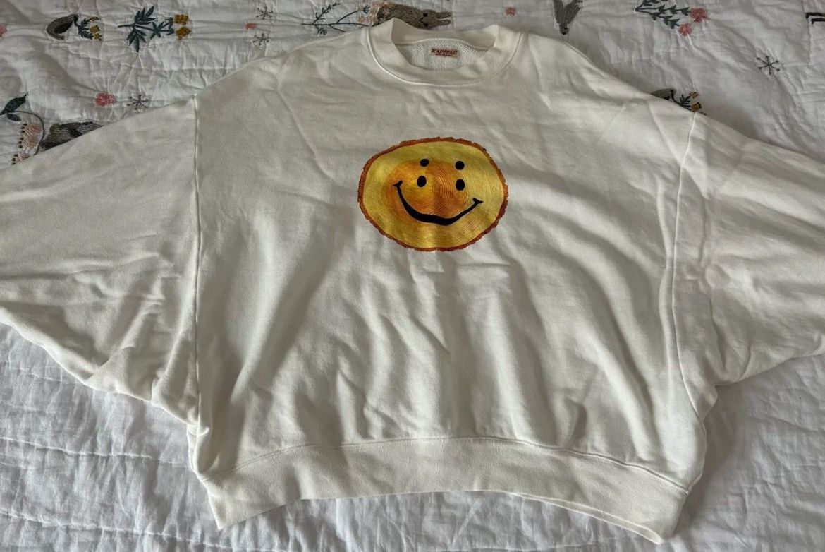 Yellow Kapital Smiley Face Hoodie MARC JACOBS Teen Boys Ivory