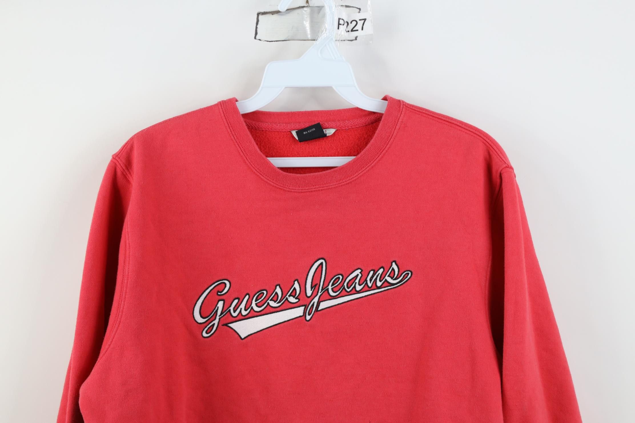 Guess Vtg 90s Y2K Guess Jeans Script Crewneck Sweatshirt Pink Size L / US 10 / IT 46 - 2 Thumbnail