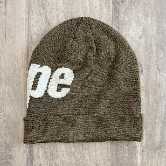 Bape BAPE LOGO Beanie Knit Cap Olive a bathing ape Size ONE SIZE - 3 Thumbnail