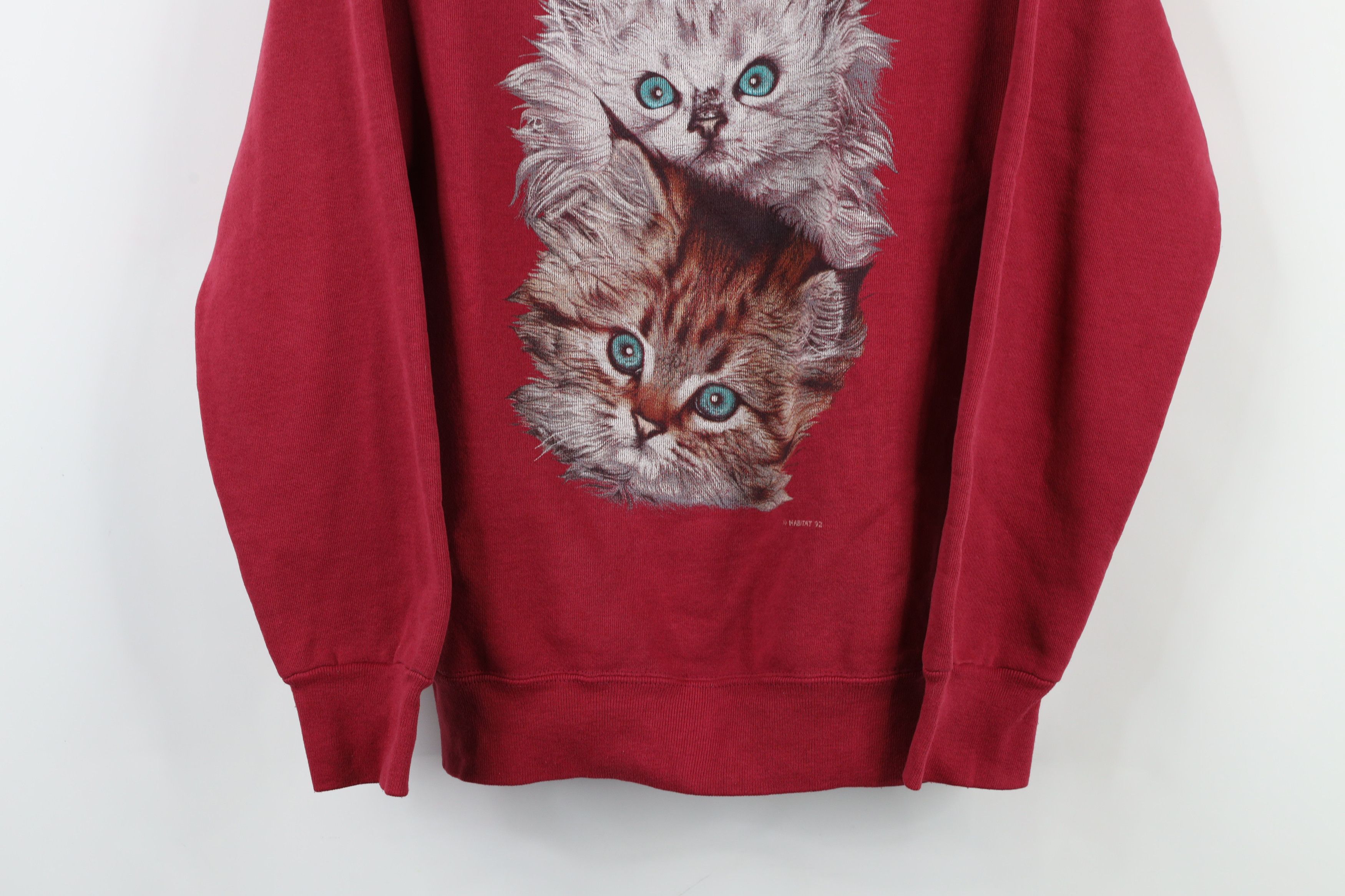 Vintage Vintage 90s Streetwear Cat Kitten Cat Lady Sweatshirt USA Size M / US 6-8 / IT 42-44 - 3 Thumbnail