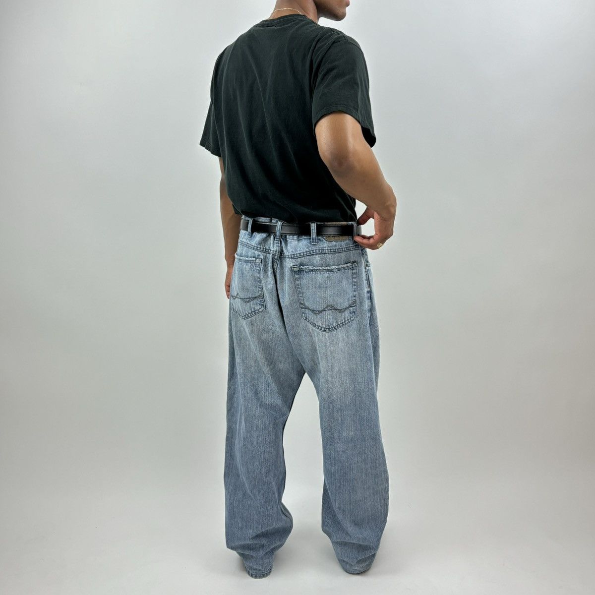 Vintage × Wrangler vintage Y2K WRANGLER BOOTCUT Baggy Distressed Wide Leg jeans Size US 38 / EU 54 - 7 Thumbnail