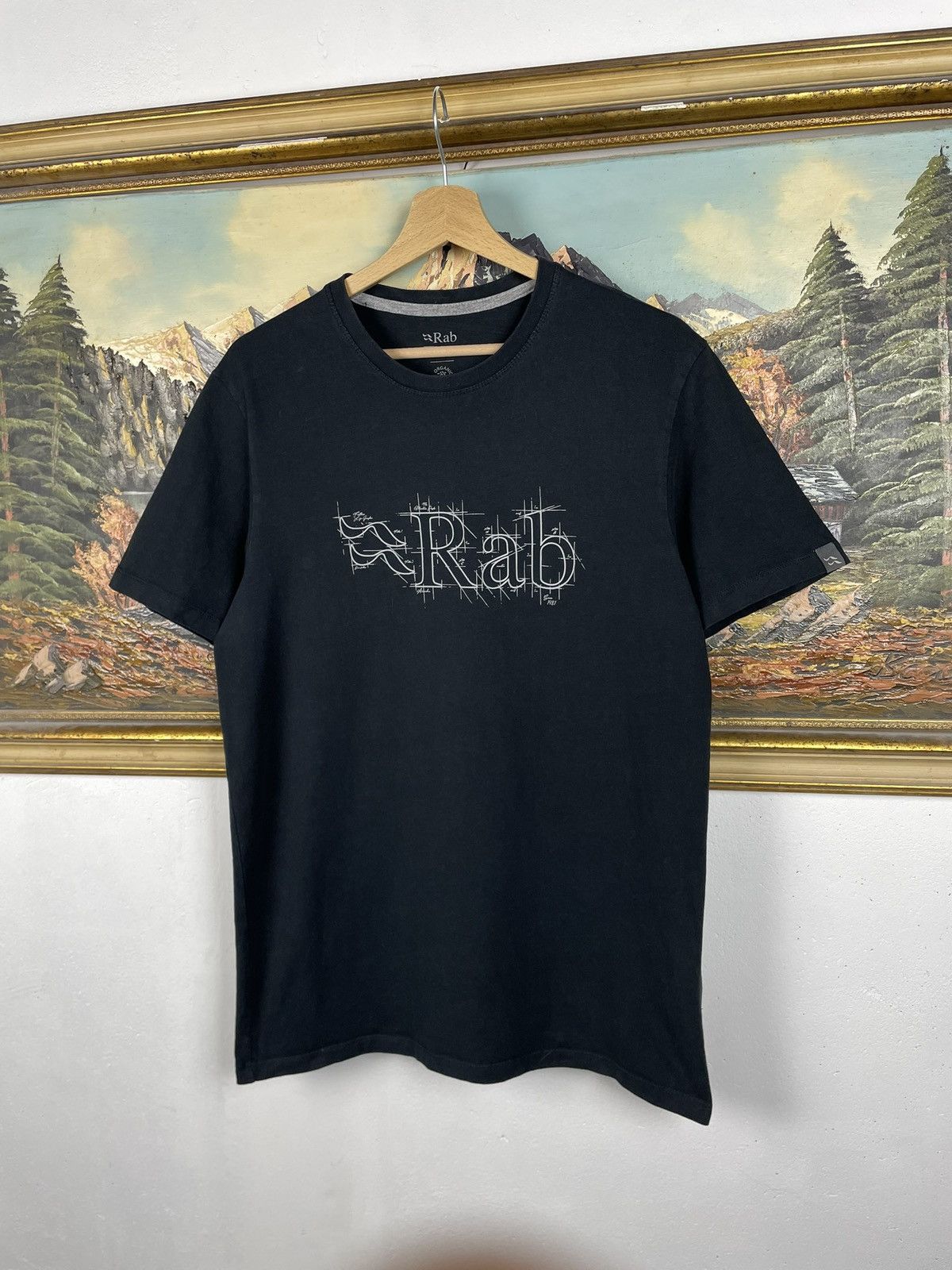 Rab Rab black tee gorpcore sportswear streetwear big logo Size US M / EU 48-50 / 2 - 2 Thumbnail