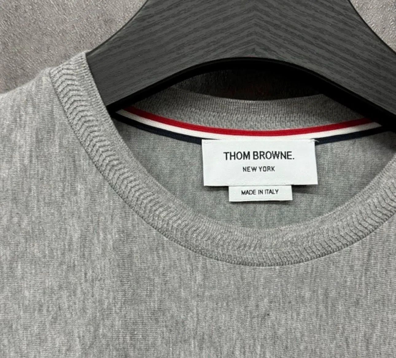 Thom Browne THOM BROWNE Rib Knit Tape Casual Tee. Size US M / EU 48-50 / 2 - 2 Thumbnail