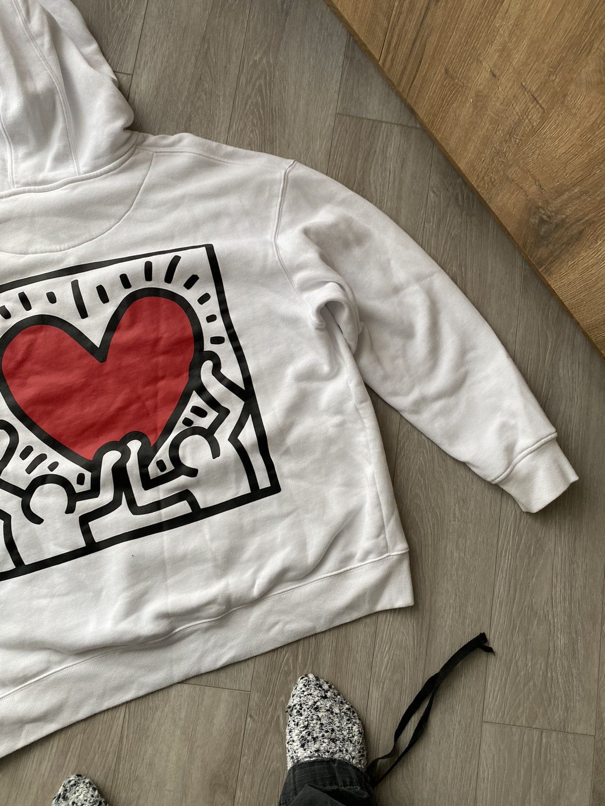 Vintage Rare Designer Hoodie Keith Haring Art New York Love. Size US XL / EU 56 / 4 - 3 Thumbnail