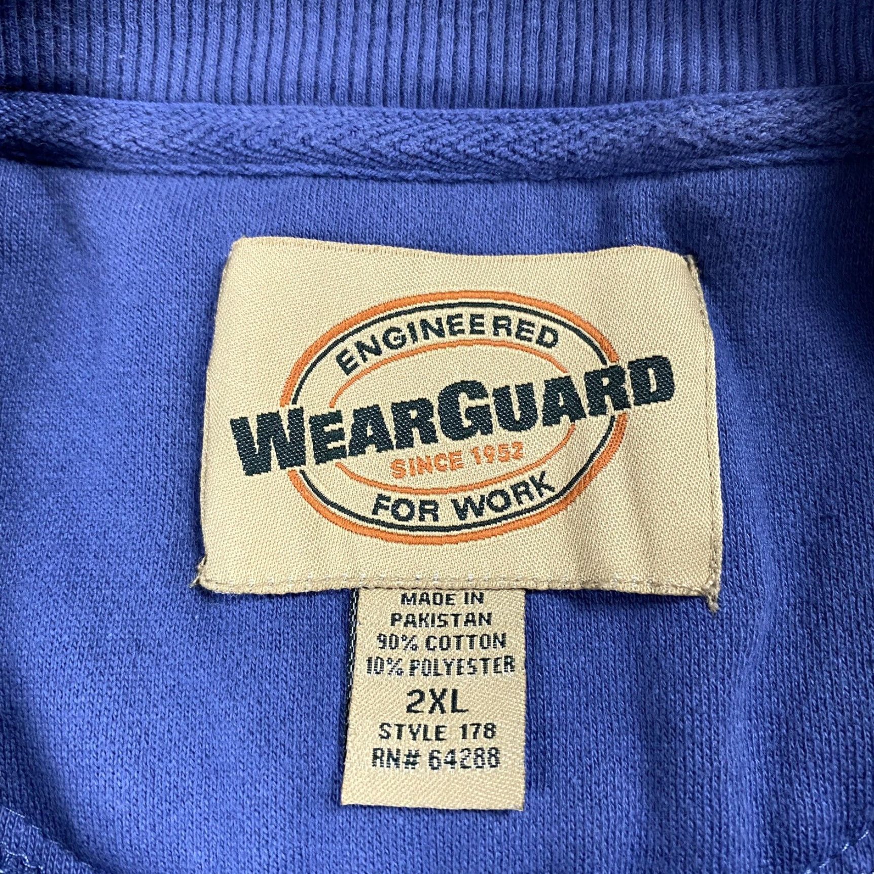 Vintage WEARGUARD Sweatshirt ADULT 2XL BLUE HEAVYWEIGHT WORKWEAR LOGO LONG SLV PRP VTG Size US XXL / EU 58 / 5 - 3 Thumbnail