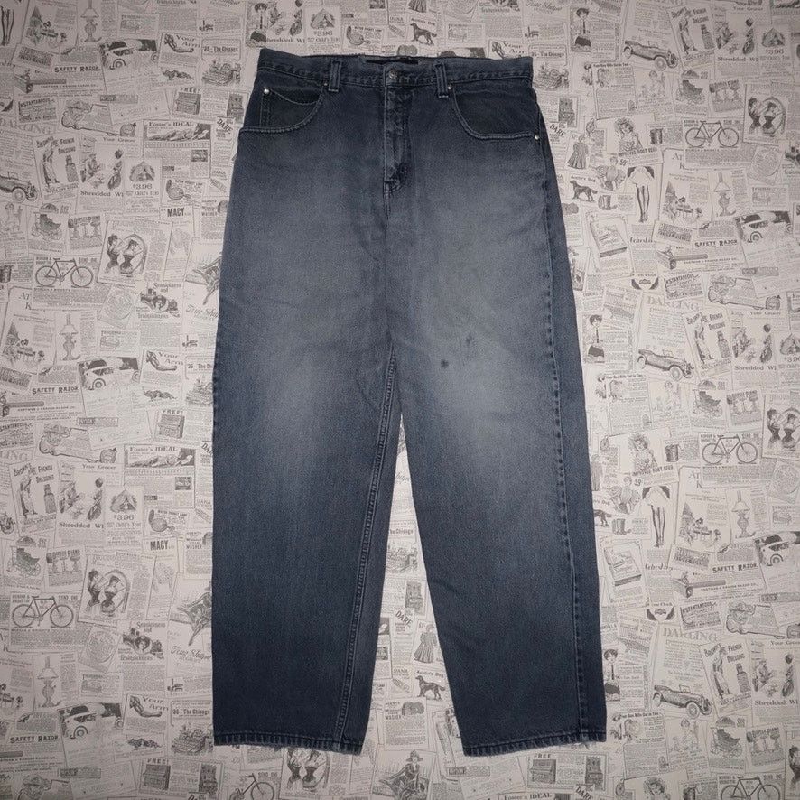 Anchor Blue 36 - Vintage Y2K Anchor blue baggy faded 2000s skate pants Size US 36 / EU 52 - 2 Thumbnail