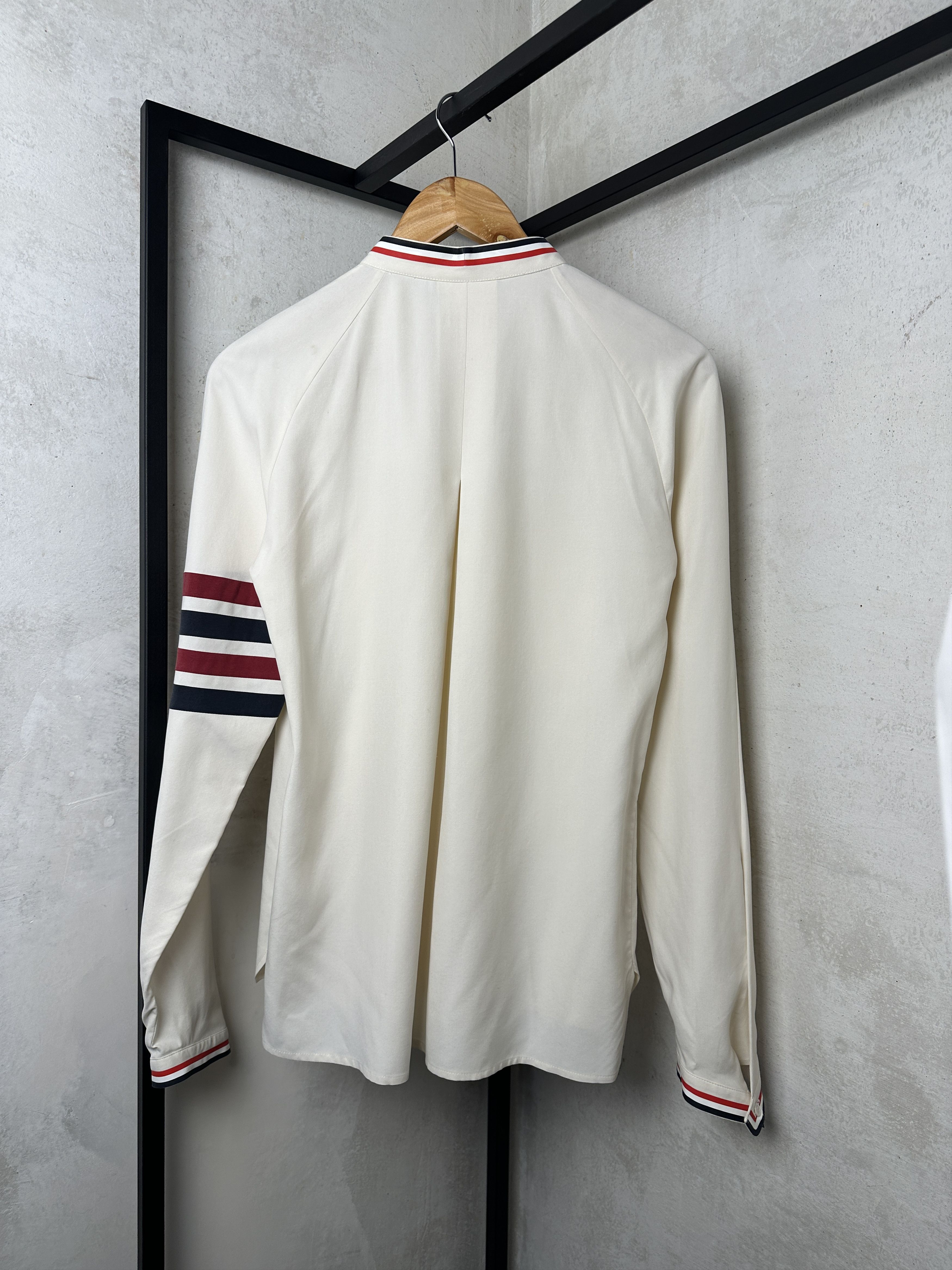 Thom Browne Thom Browne Classic Four-Bar Silk Shirt 3 Size Size S / US 4 / IT 40 - 11 Thumbnail