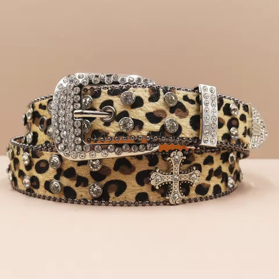 Other Cheetah leopard Cross print pu leather belt 115 cm Size 30 - 1 Thumbnail