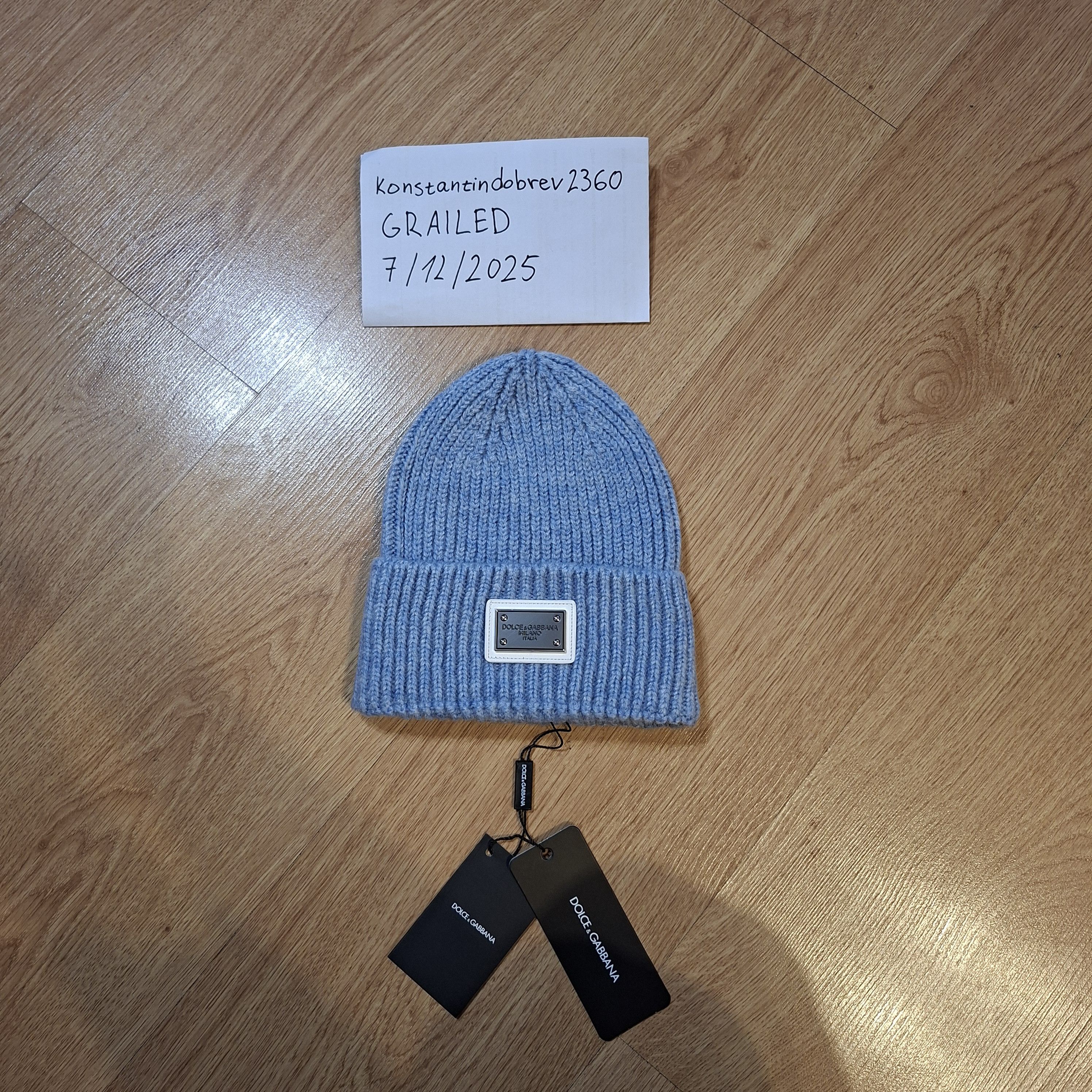 Dolce & Gabbana Dolce Gabbana light blue hat Size ONE SIZE - 1 Thumbnail