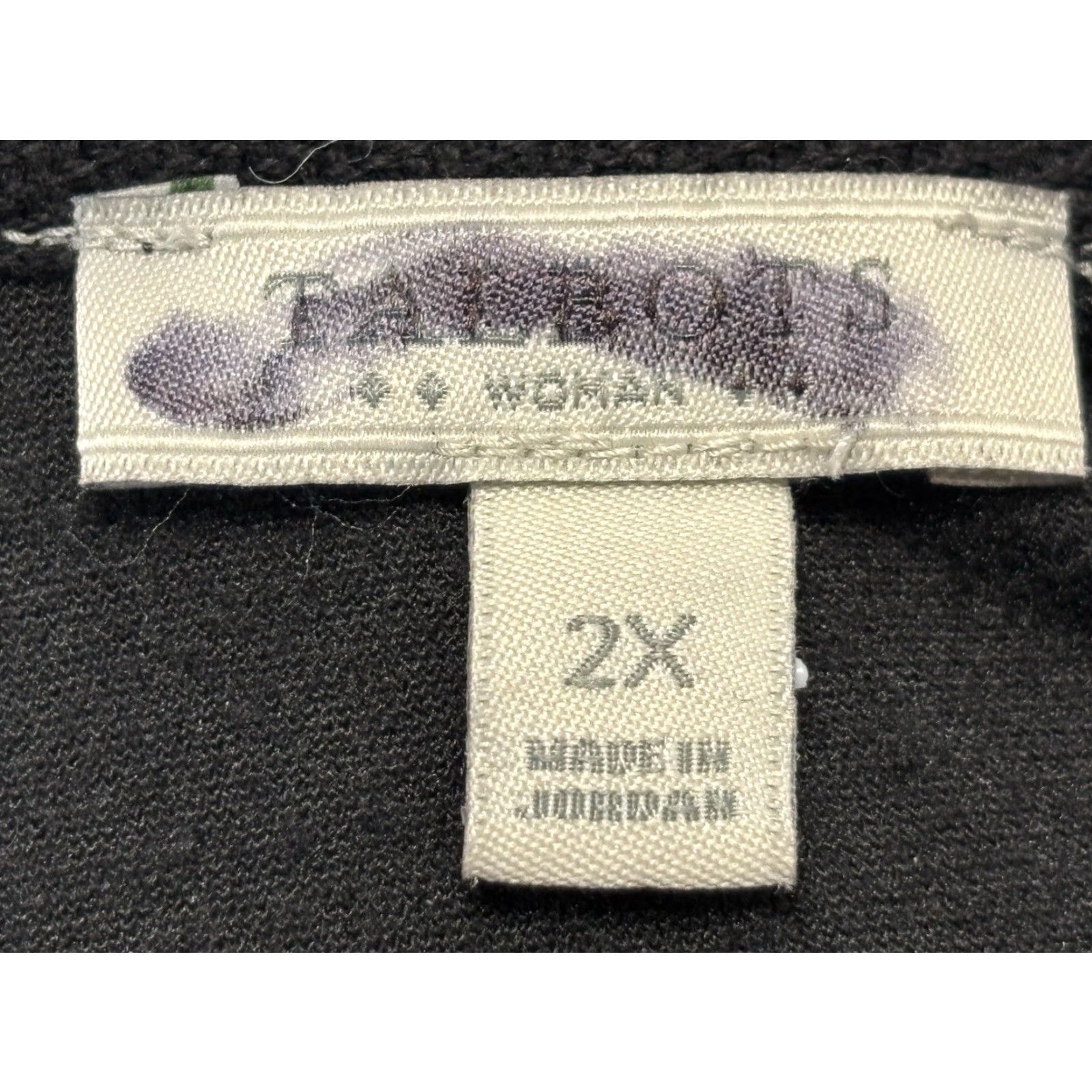 Talbots Talbots Velour Cardigan Jacket Women’s 2X Plus Black Open Front Casual Sweater Size XXL / US 16-18 / IT 52-54 - 6 Thumbnail