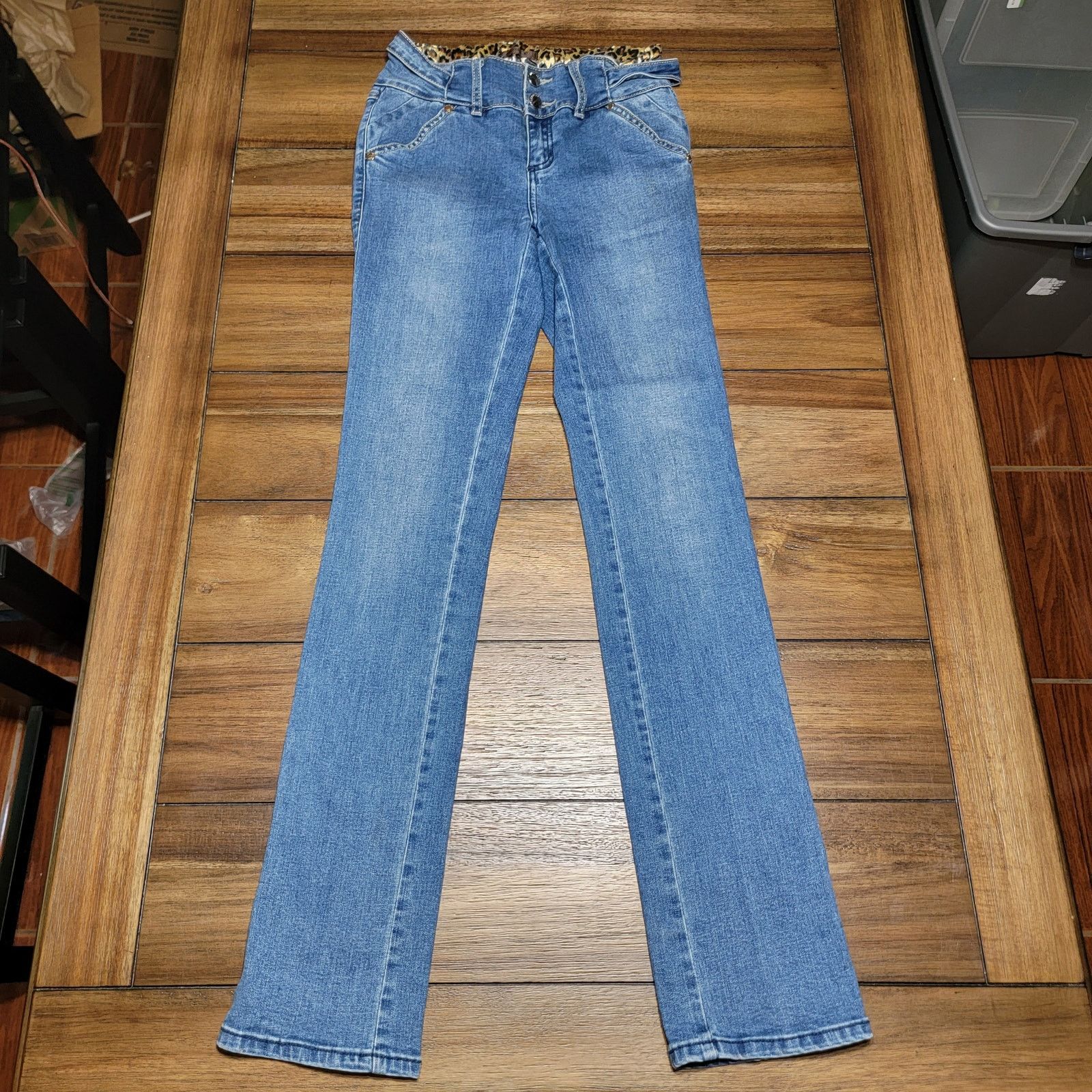 Other Watch L.A. Denim Jeans w/ Buckle Back - Size Junior 3 Size 26" / US 2 / IT 38 - 1 Thumbnail