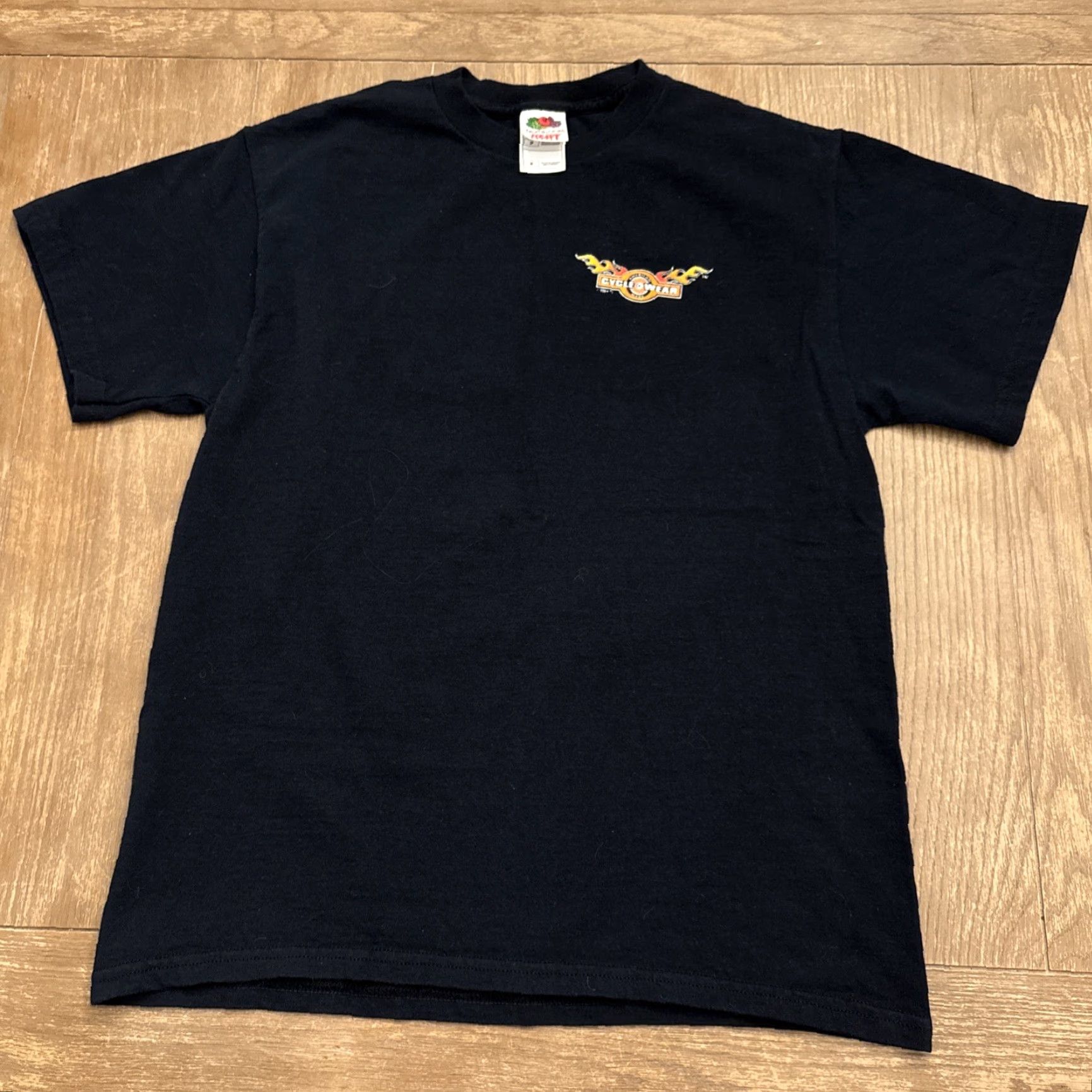 Fruit Of The Loom VINTAGE Fruit of the Loom Funny Motorcycle T-Shirt Women Adult Medium Black Cycle Wear Fall Size M / US 6-8 / IT 42-44 - 2 Thumbnail