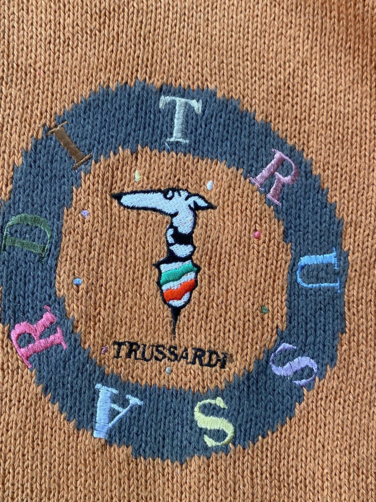 Trussardi × Vintage Vtg Trussardi Polos Knitwear Size US L / EU 52-54 / 3 - 6 Thumbnail
