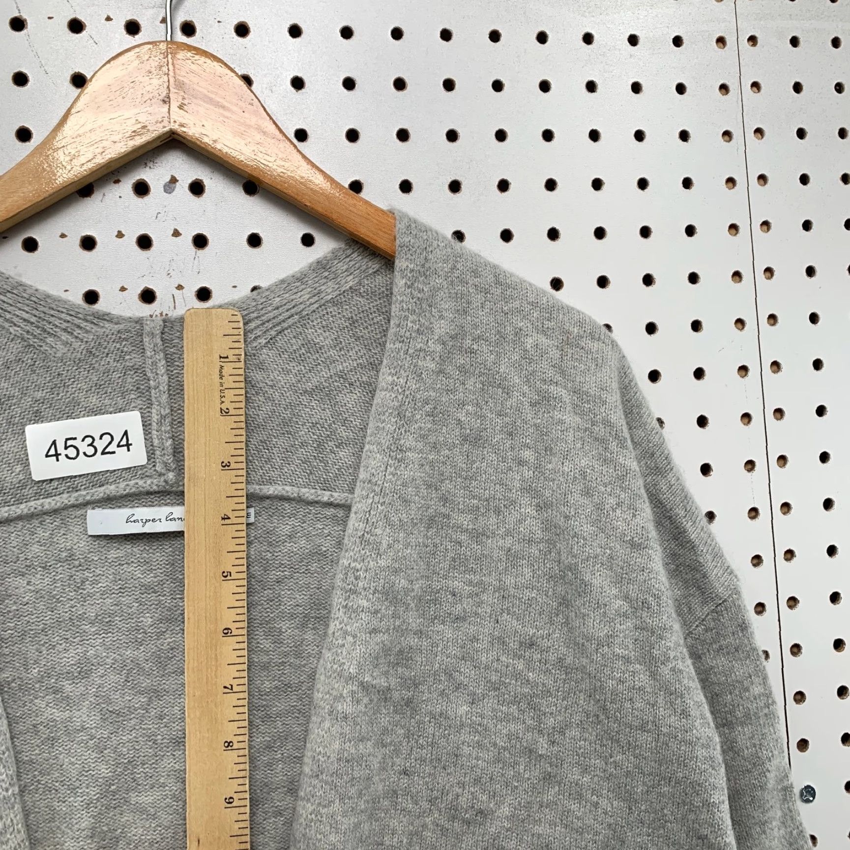 Vintage Harper Lane Wool Cashmere Cardigan Sweater Womens M Gray Open Cozy Soft cardigan Size M / US 6-8 / IT 42-44 - 7 Thumbnail