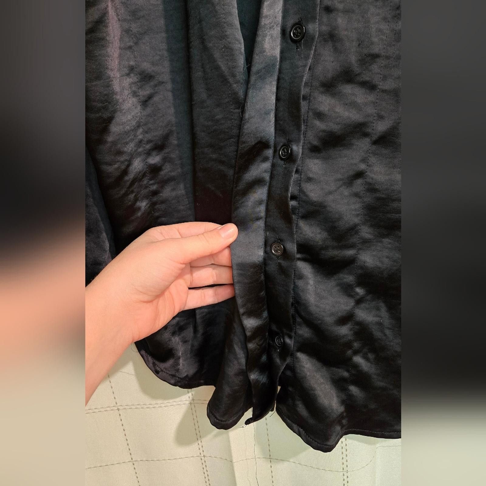 Other Silky Black Button Down Size XL / US 12-14 / IT 48-50 - 4 Thumbnail