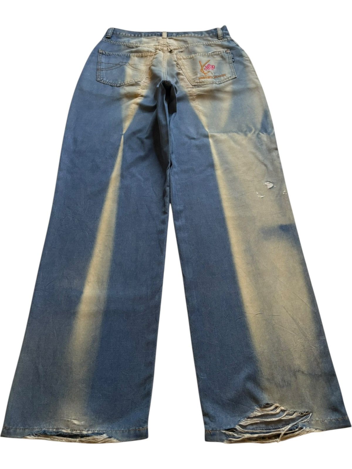 Kenzo Vintage Japanese Kenzo Faded Mud Wash Baggy Denim Pants Size 28" / US 6 / IT 42 - 2 Thumbnail