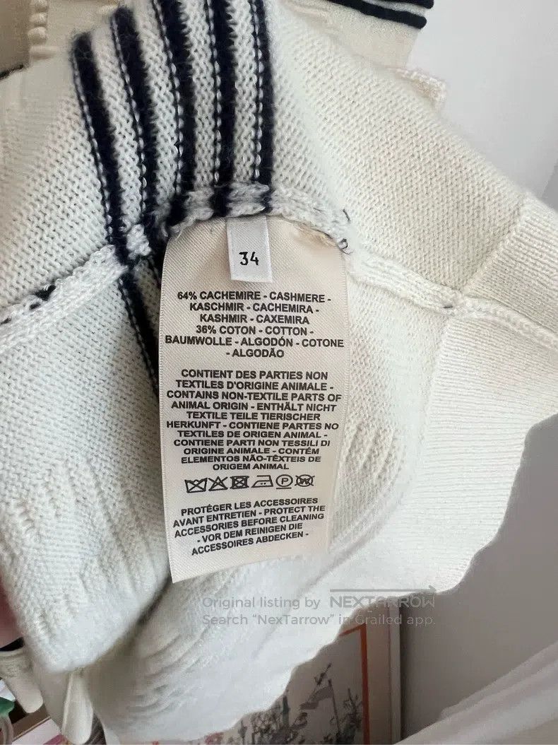 Hermes Hermes Black and White Cashmere Knit Jacket Size XXS / US 00 / IT 34 - 7 Thumbnail