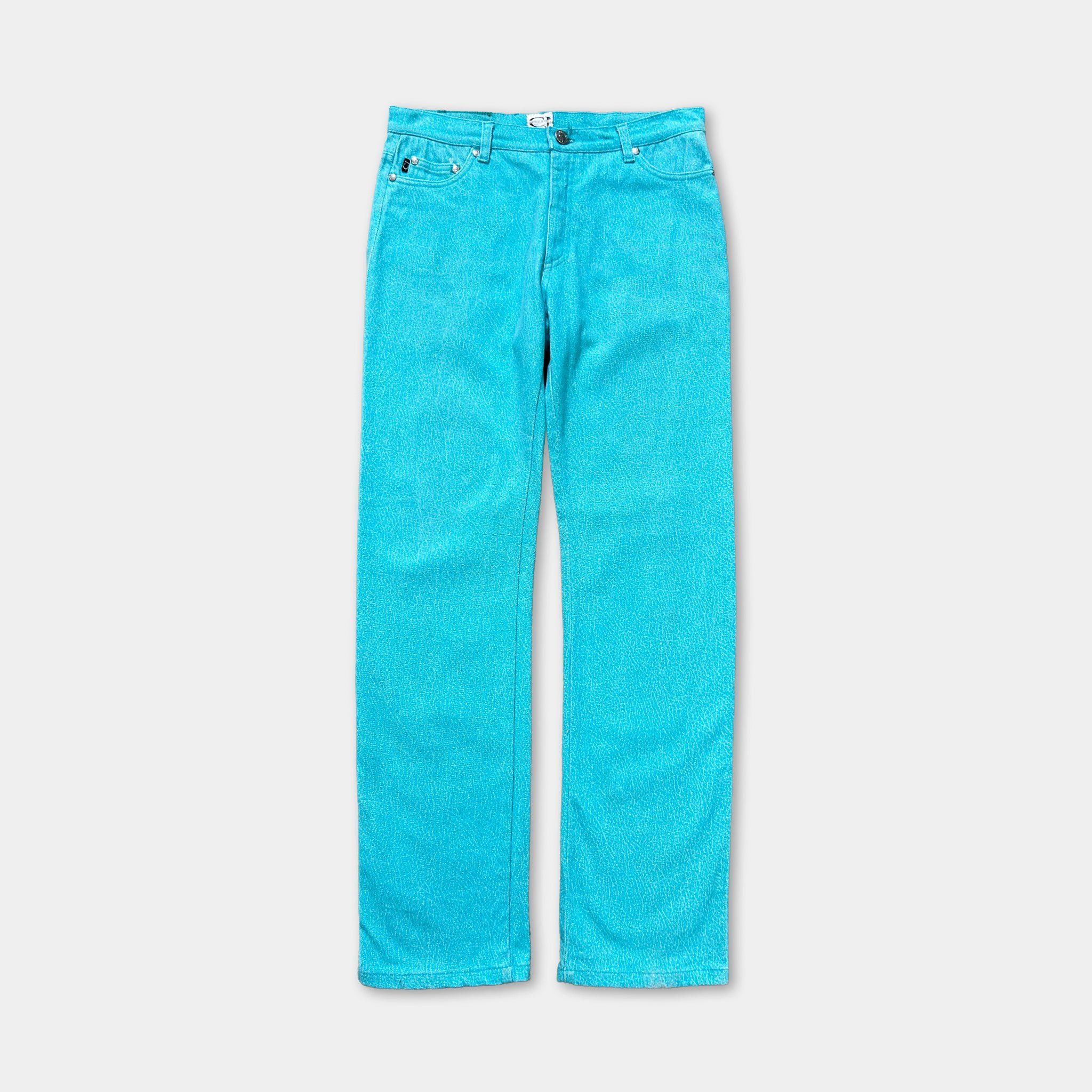 Roberto Cavalli Cavalli Glitter Teal Jeans Size 32" / US 10 / IT 46 - 1 Thumbnail