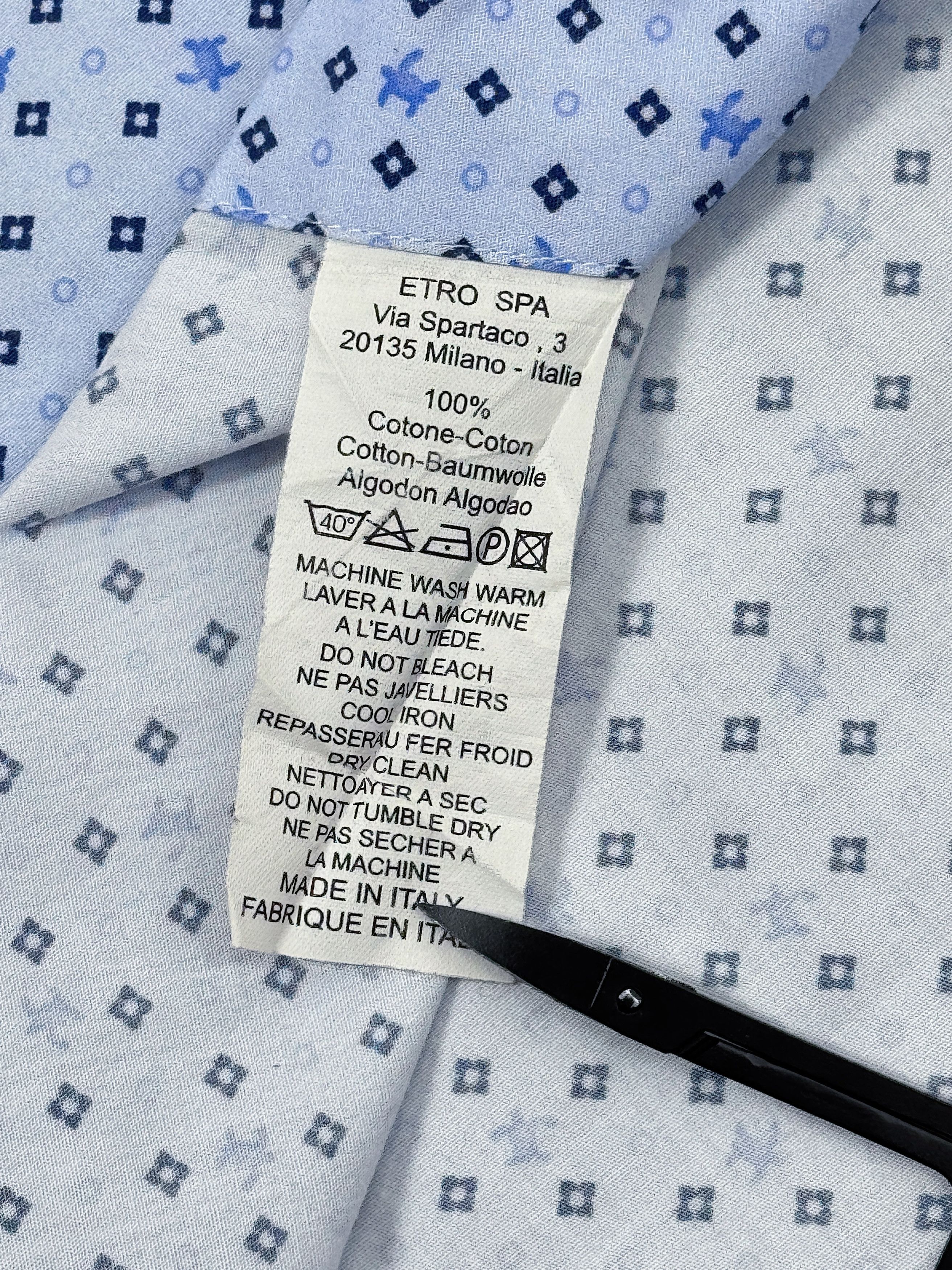 Etro Etro Shirt Light Blue & Geometric Turtles Size US L / EU 52-54 / 3 - 20 Thumbnail