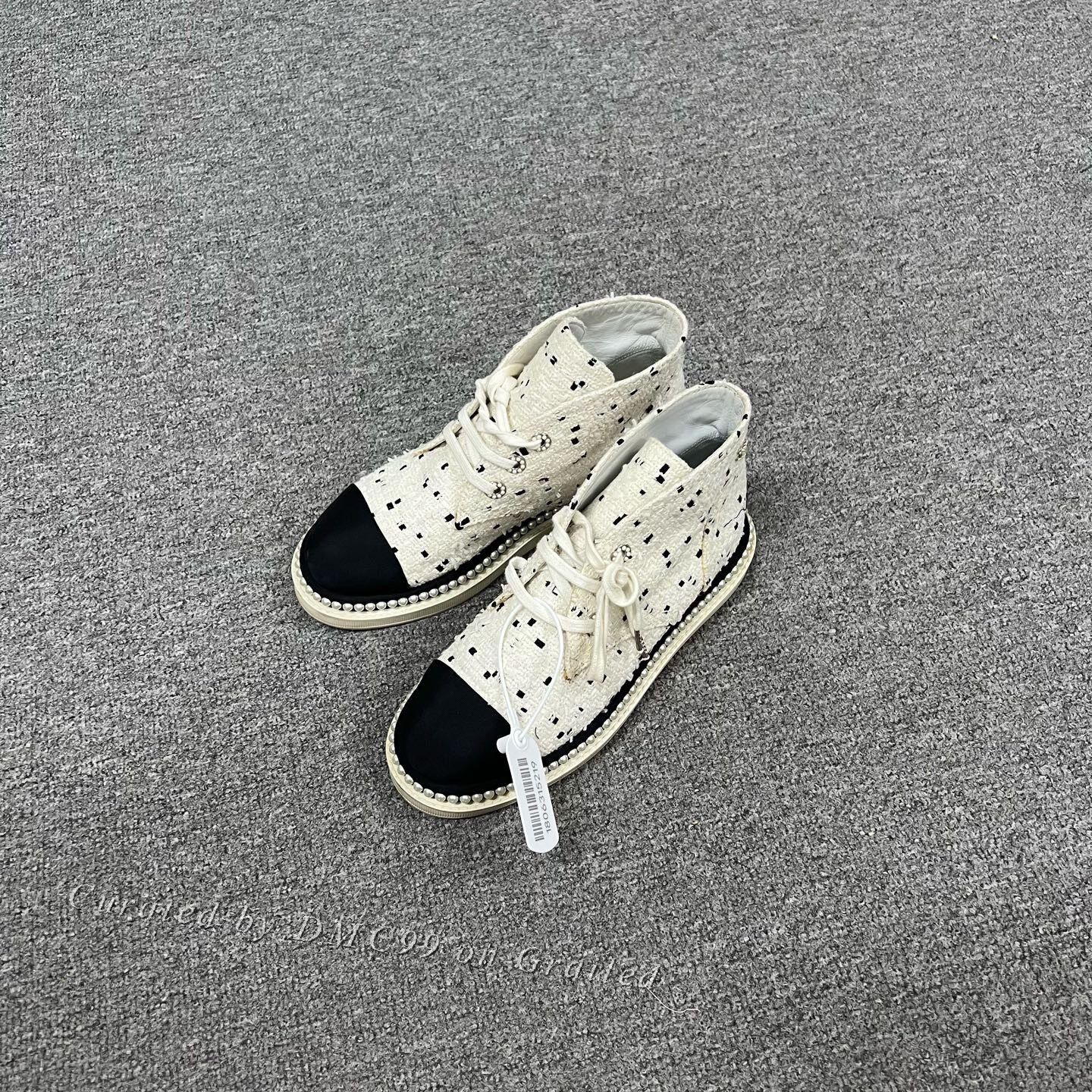 Chanel Chanel Woven Pearl High-Top Shoes Size US 5.5 / IT 35.5 - 1 Thumbnail