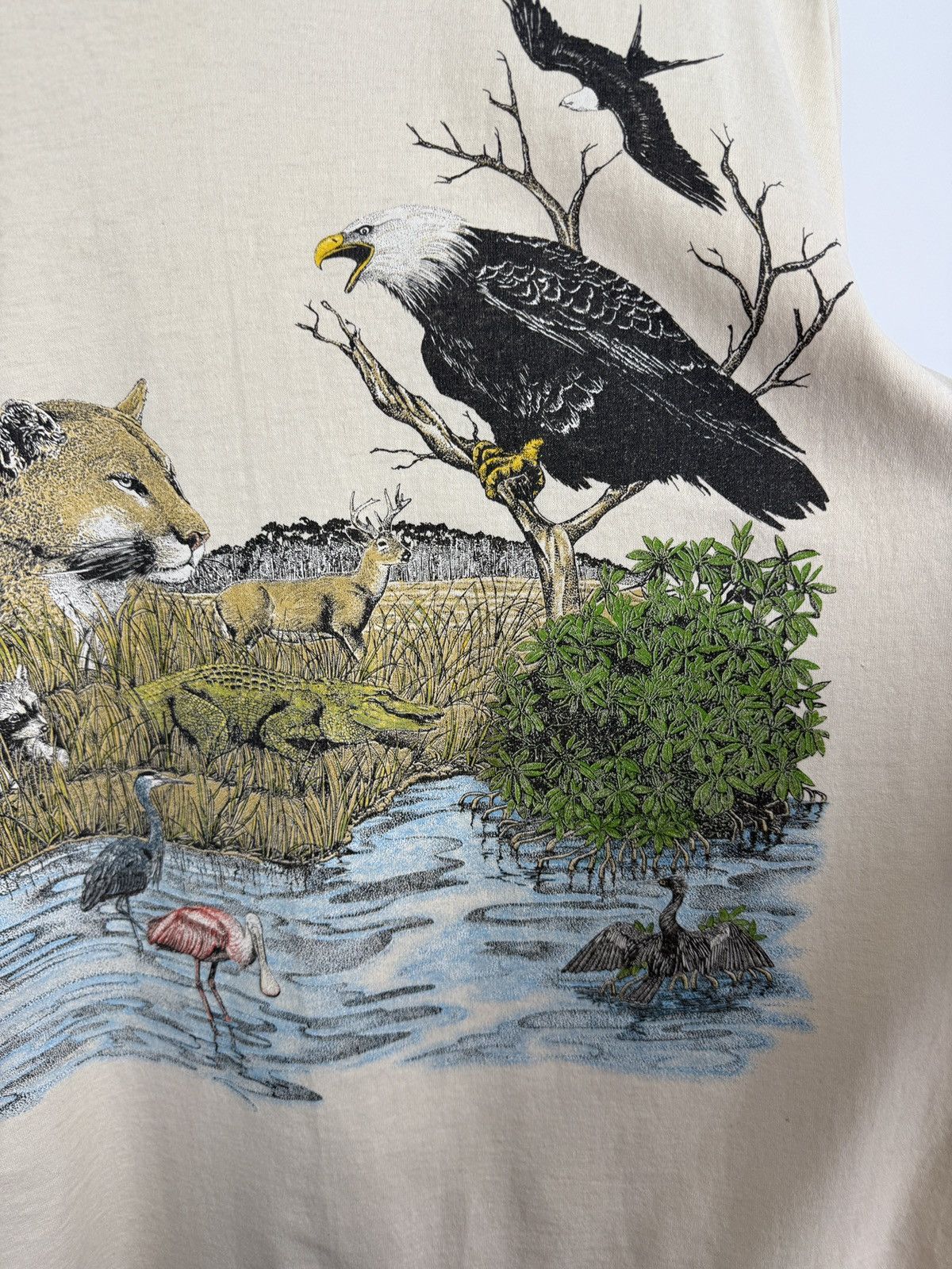 Hanes 🇺🇸 Vintage 1989 Aboriginal Art Animals T-Shirt Single Stitch Size US XL / EU 56 / 4 - 7 Thumbnail